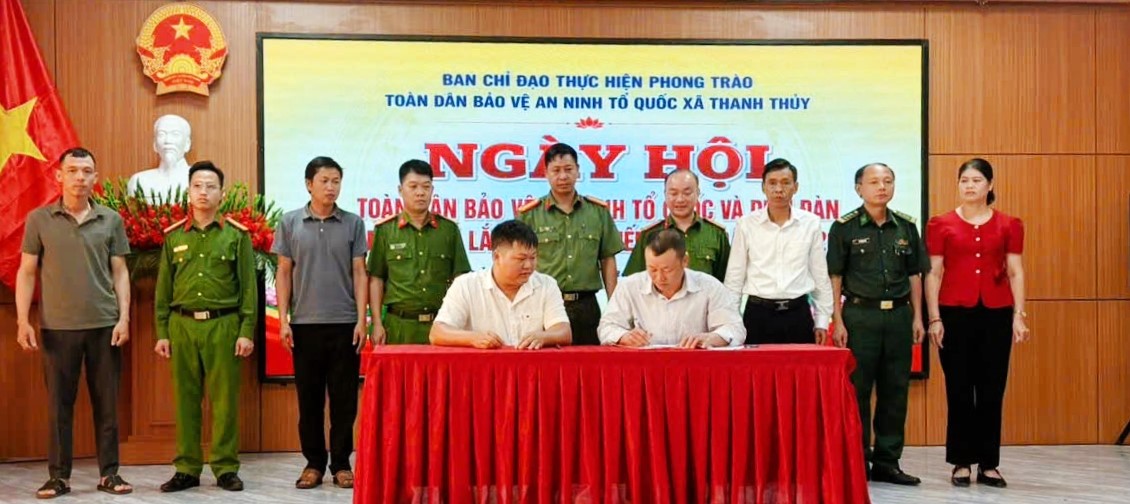 XÃ THANH THỦY TỔ CHỨC NGÀY HỘI TOÀN DÂN BẢO VỆ AN NINH TỔ QUỐC