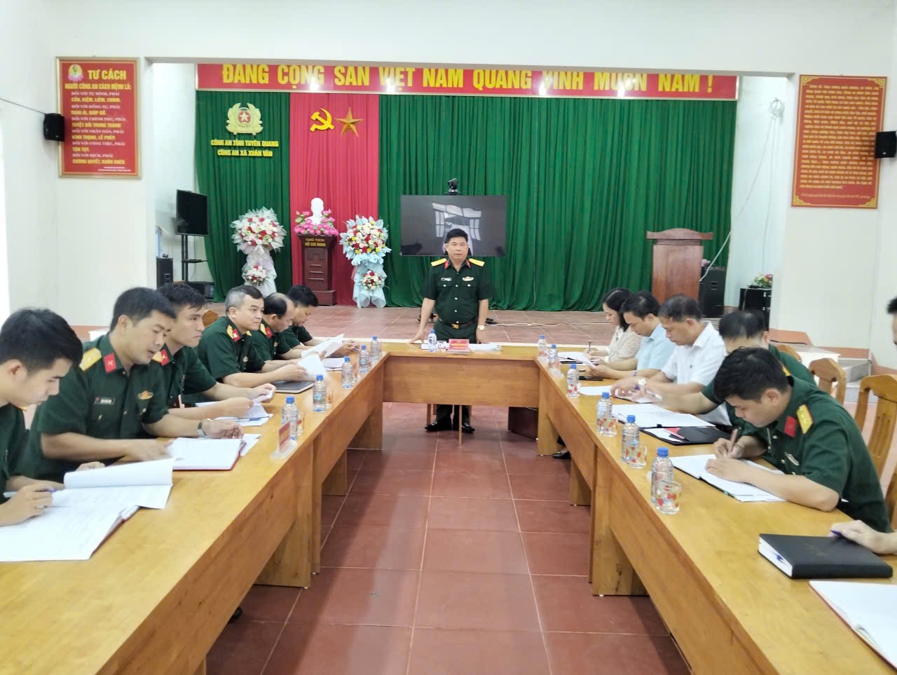 Ban CHQS xã Xuân Vân đón Đoàn kiểm tra công tác quân sự, quốc phòng 6 tháng đầu năm 2026   