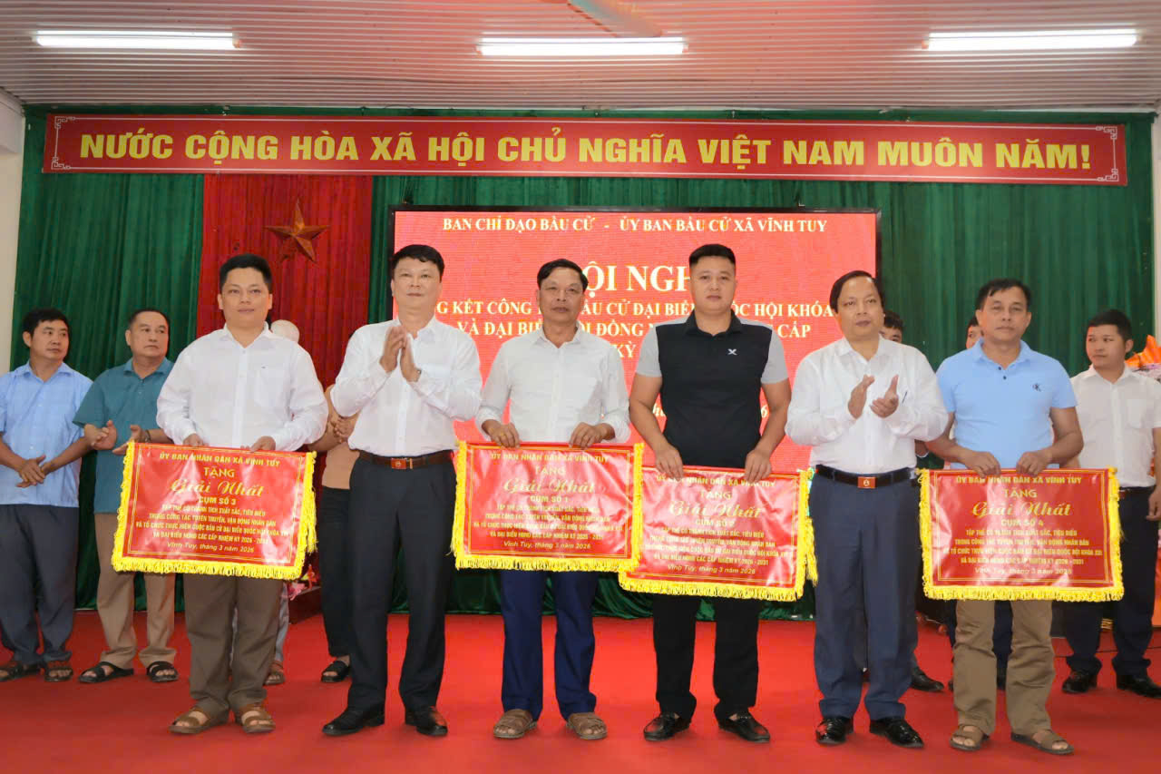 Xã Vĩnh Tuy tổ chức Hội nghị tổng kết công tác bầu cử đại biểu Quốc hội khóa XVI và đại biểu HĐND các cấp, nhiệm kỳ 2026 - 2031