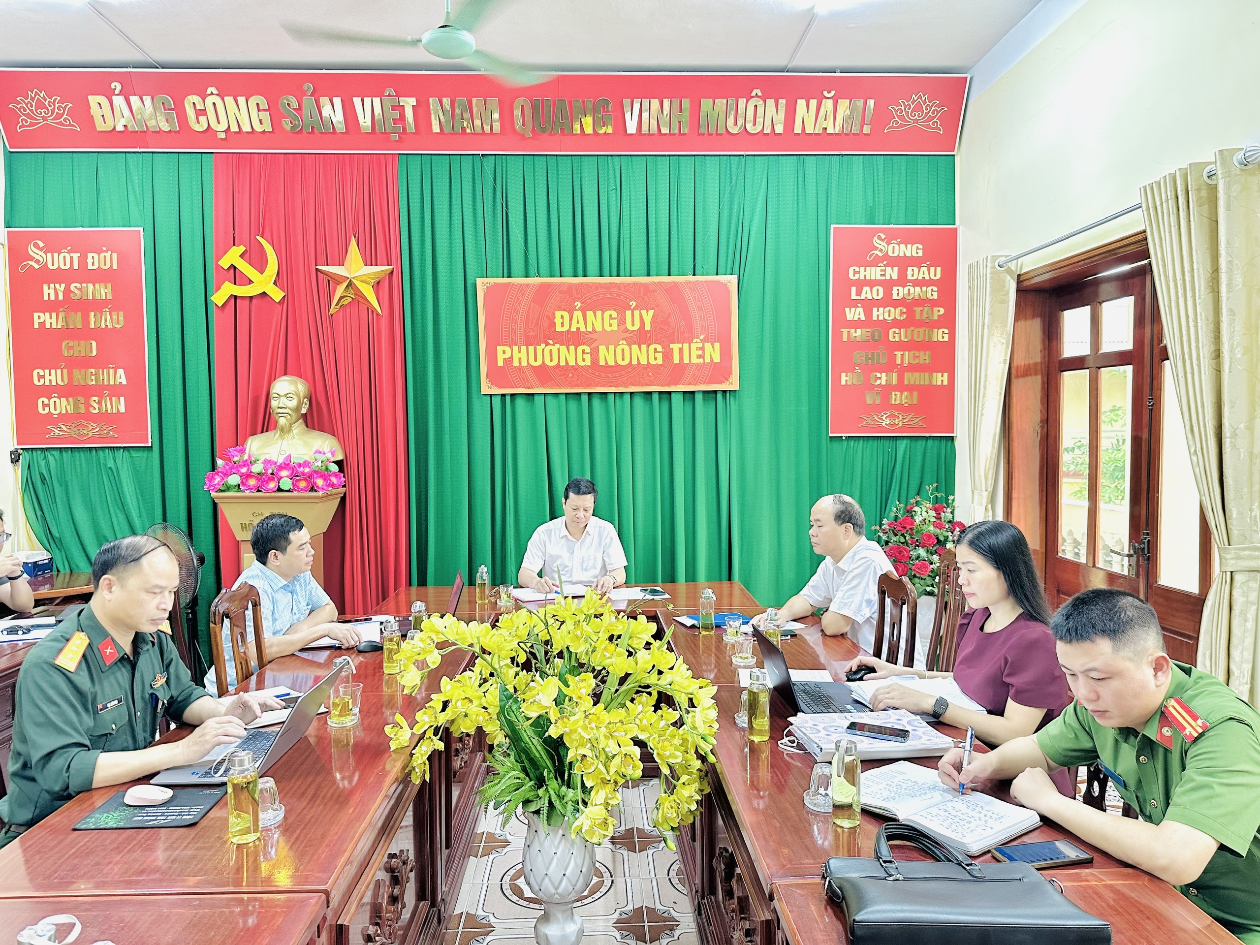 Thường trực Đảng ủy giao ban công tác quý I với lực lượng vũ trang và khối Mặt trận Tổ quốc, các tổ chức chính trị - xã hội phường