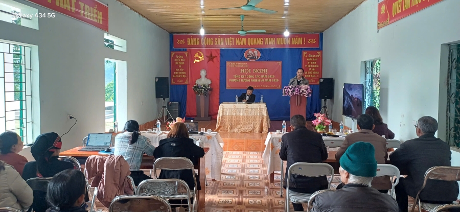 Chi bộ thôn Khuổi Niếng, xã Vĩnh Tuy tổ chức Hội nghị tổng kết công tác Chi bộ năm 2025 và triển khai phương hướng, nhiệm vụ trọng tâm năm 2026