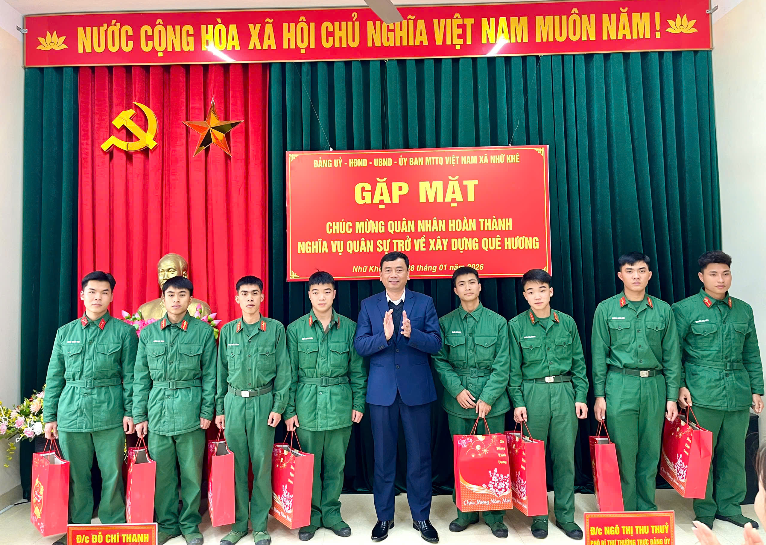 Xã Nhữ Khê gặp mặt 19 quân nhân hoàn thành nghĩa vụ quân sự năm 2026
