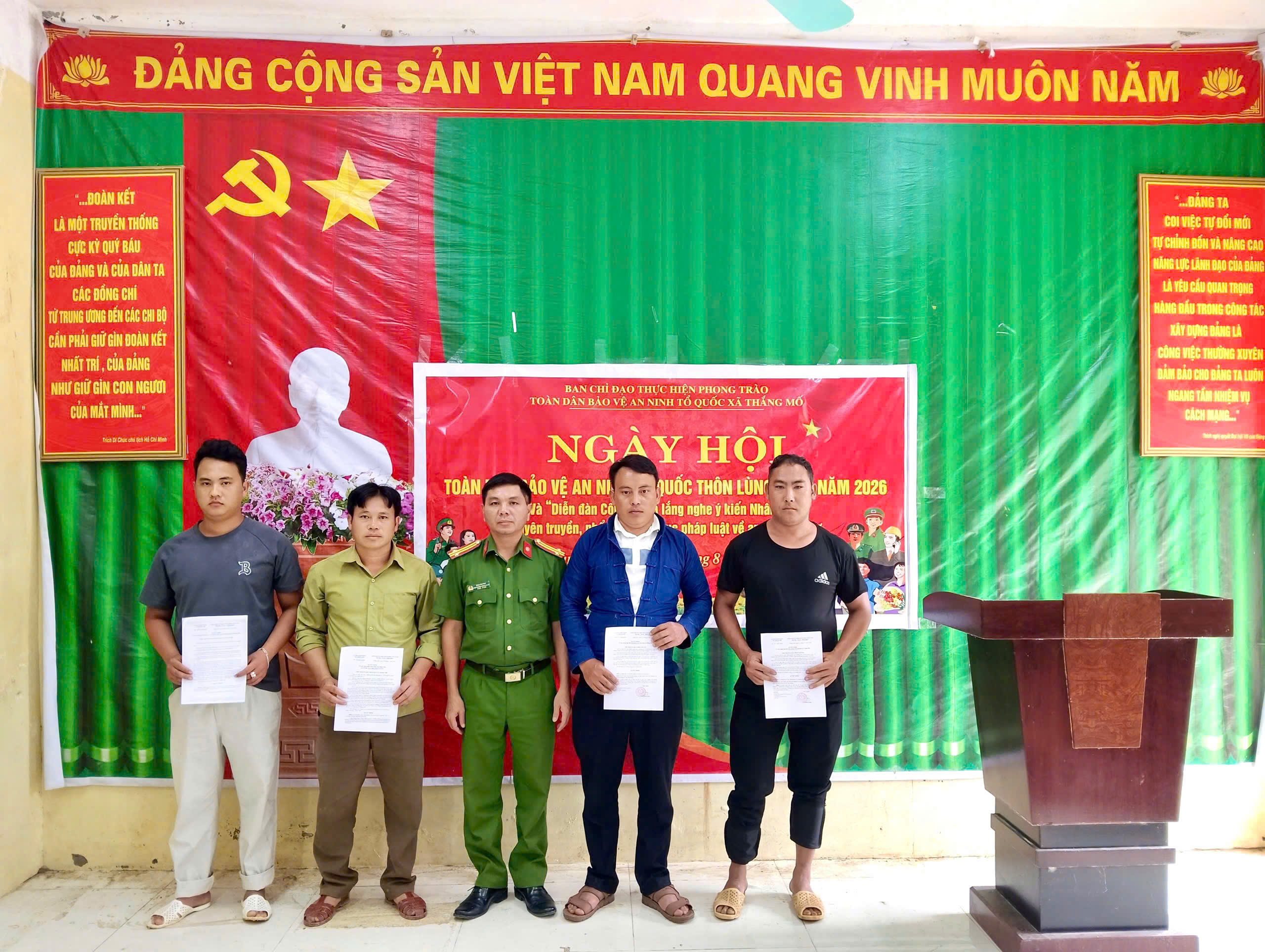 TỔ CHỨC NGÀY HỘI TOÀN DÂN BẢO VỆ AN NINH TỔ QUỐC NĂM 2026 TẠI CÁC THÔN HỒNG NGÀI, BẢN RUỒNG, LÙNG VẢNG, SỦA CHẢI, HÁ GIÀ, SỦNG LẢNG