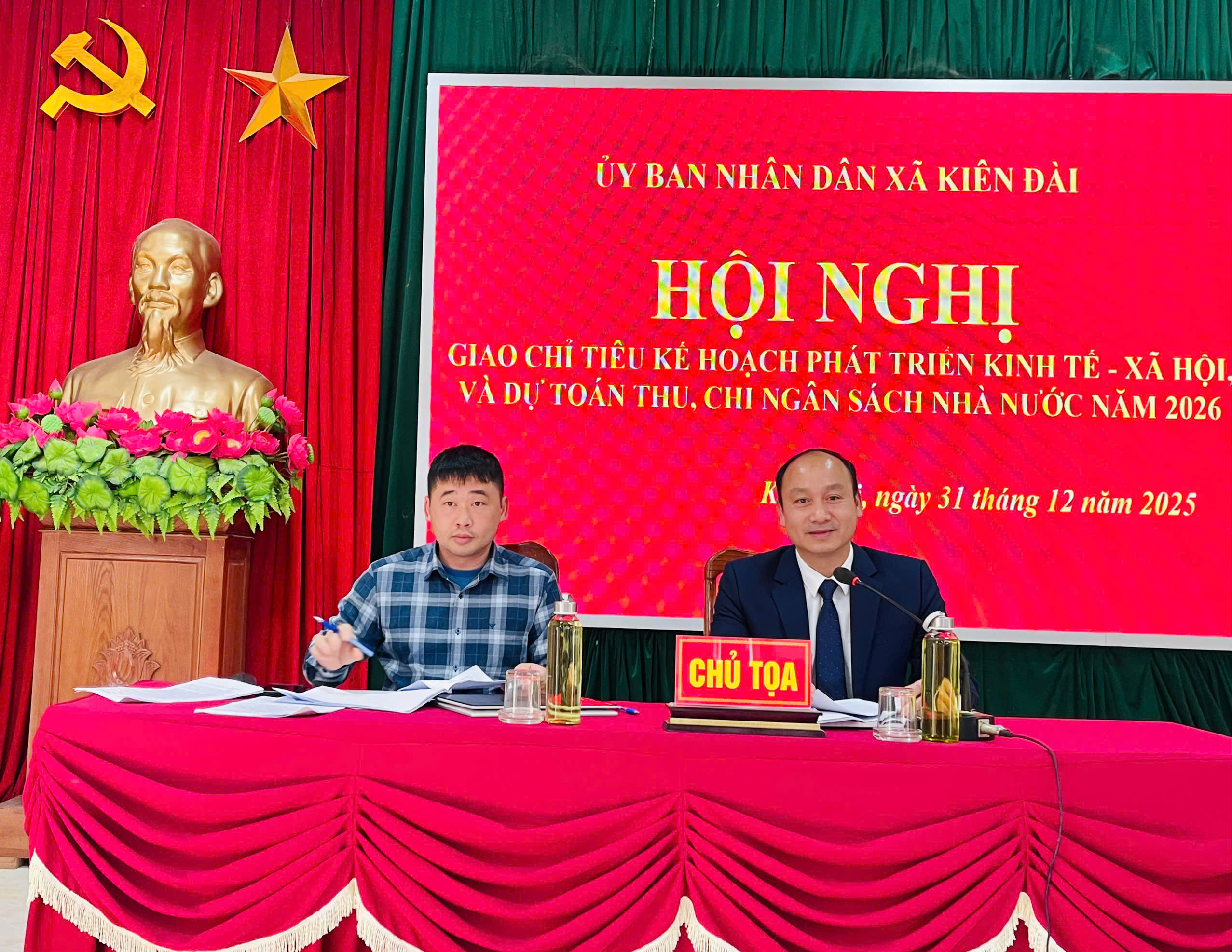 UBND xã Kiên Đài giao chỉ tiêu phát triển kinh tế – xã hội năm 2026