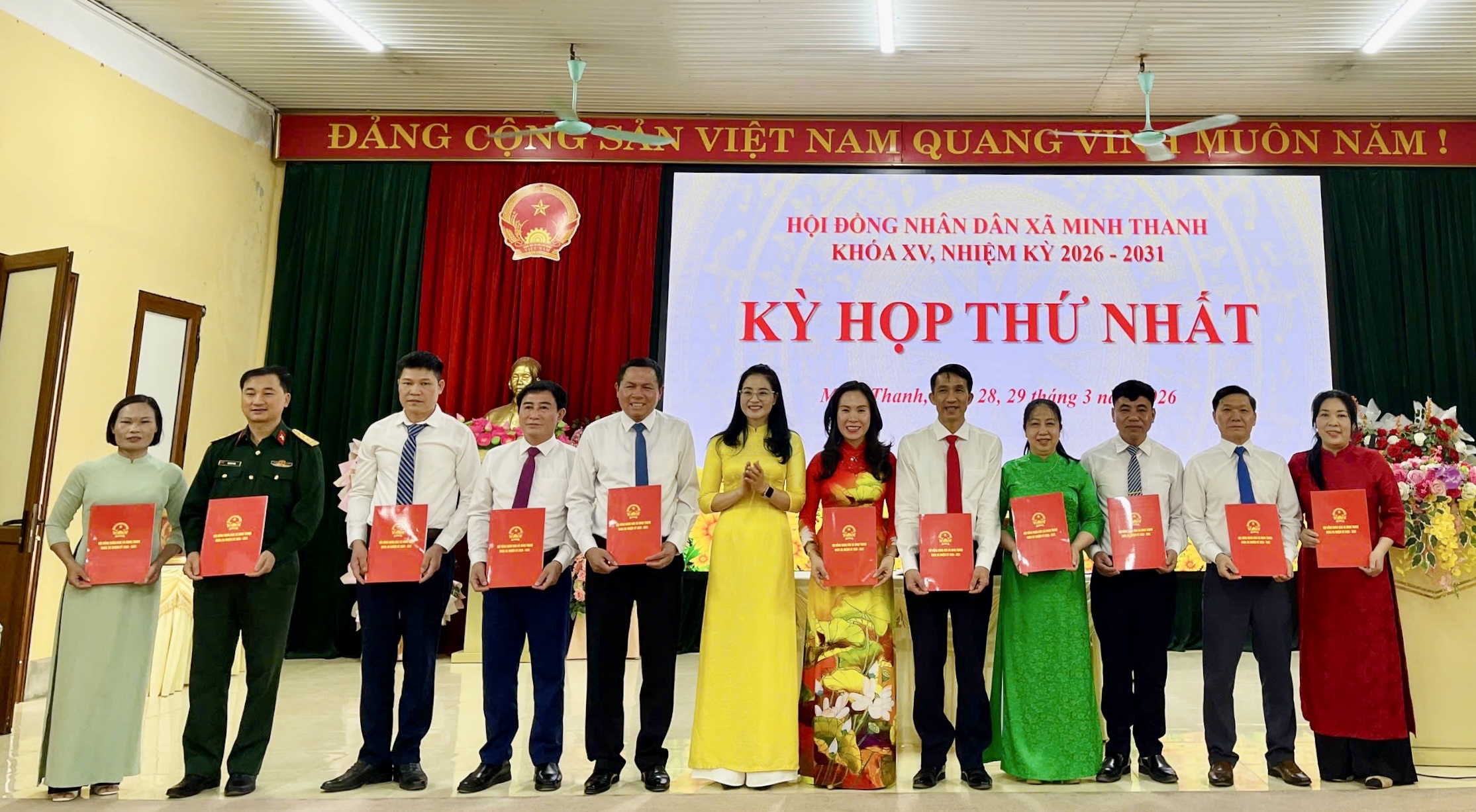 Kỳ họp thứ nhất Hội đồng nhân dân xã Minh Thanh khóa XV,  nhiệm kỳ 2026 – 2031