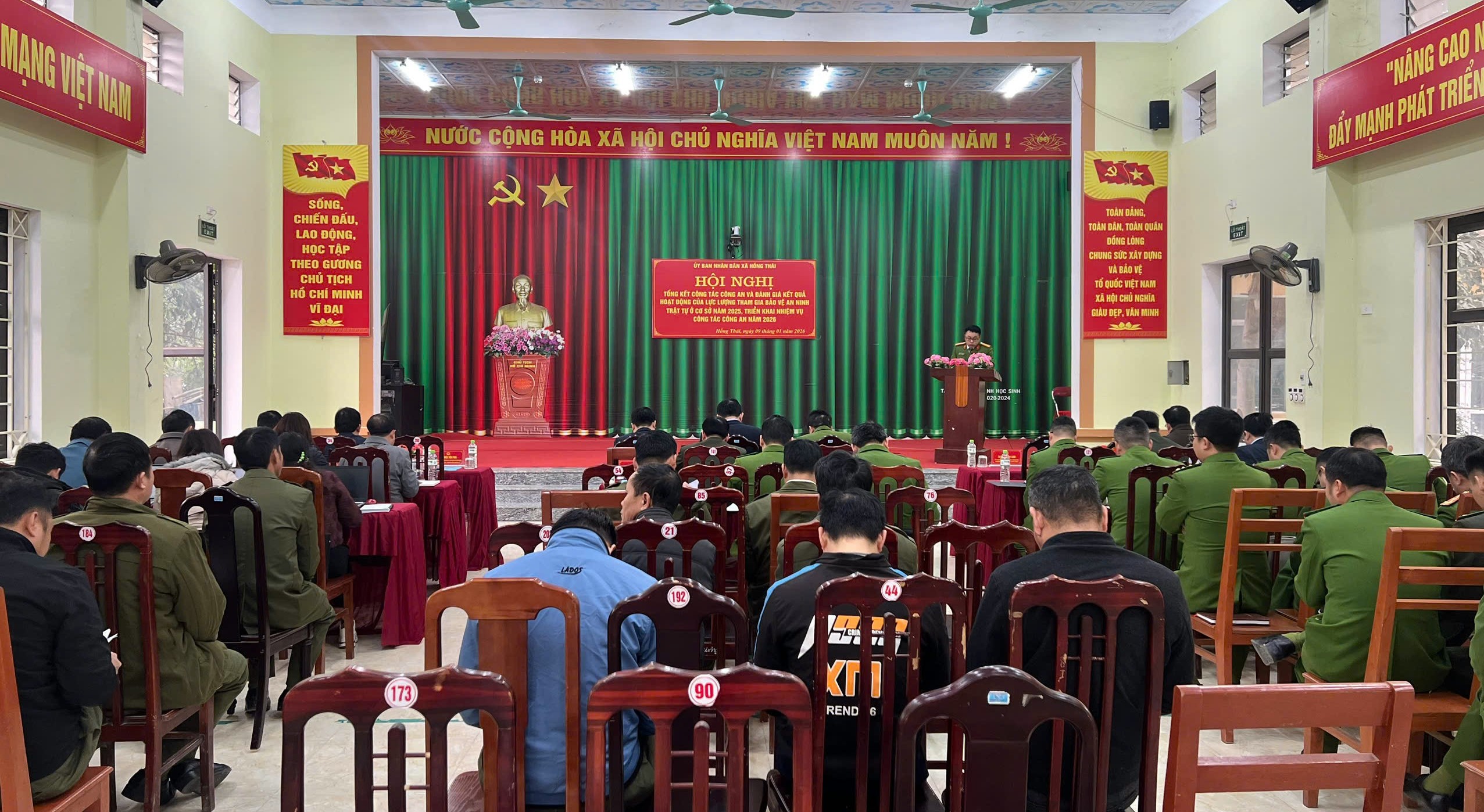 Công an xã Hồng Thái tổ chức Hội nghị tổng kết năm 2025, triển khai chương trình công tác năm 2026