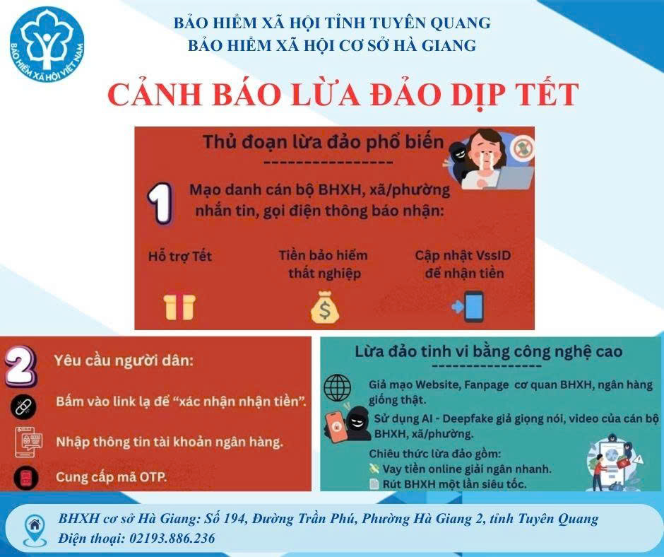 CẢNH BÁO LỪA ĐẢO VỀ BHXH - BHYT DỊP TẾT 