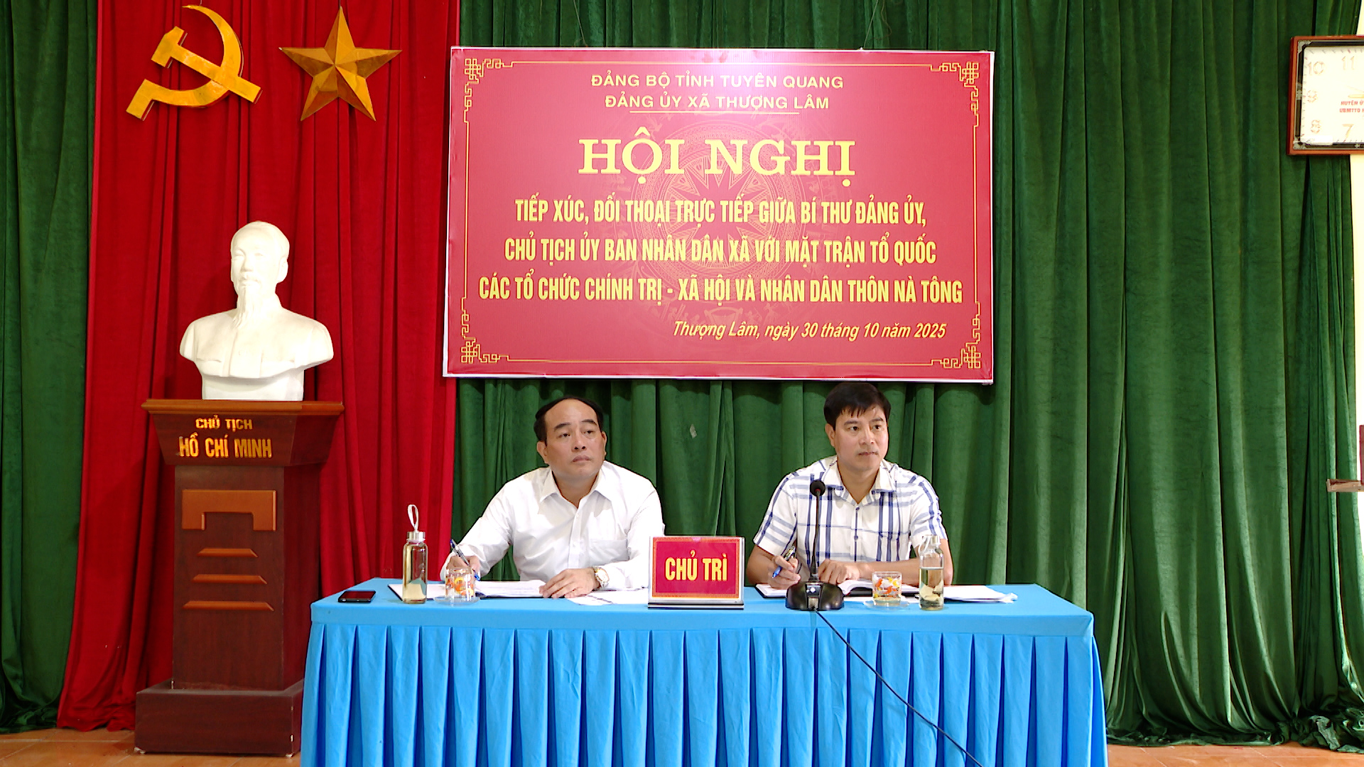 Hội nghị tiếp xúc, đối thoại trực tiếp giữa Bí thư Đảng ủy, Chủ tịch Ủy ban nhân dân xã Thượng Lâm với Mặt trận tổ quốc, các tổ chức chính trị - xã hội và Nhân dân thôn Nà Tông.