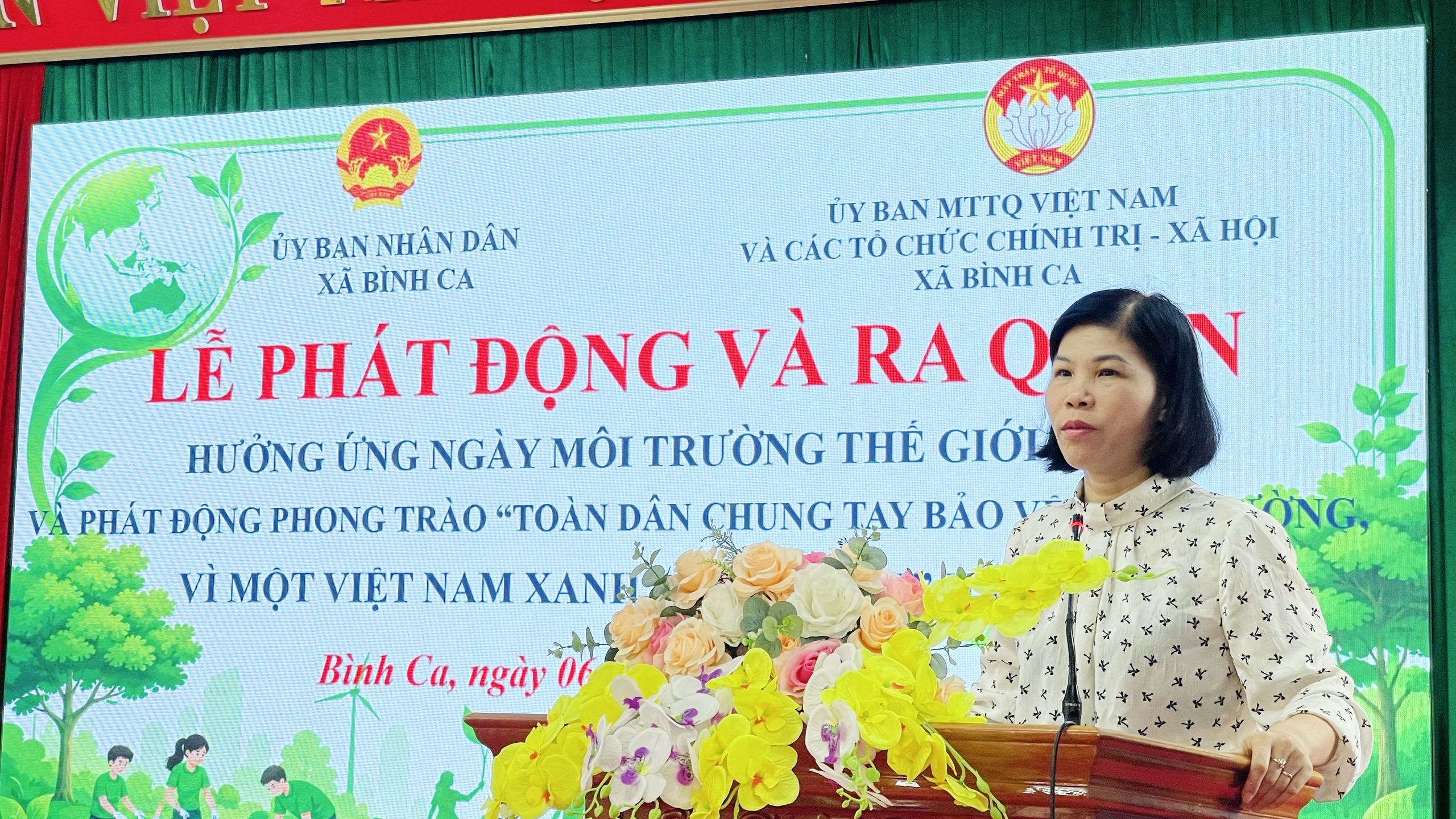 Bình Ca phát động và ra quân hưởng ứng ngày môi trường thế giới (05/6) và phát động phong trào “ Toàn dân chung tay bảo vệ môi trường, vì một Việt Nam xanh – sạch – đẹp” năm 2026