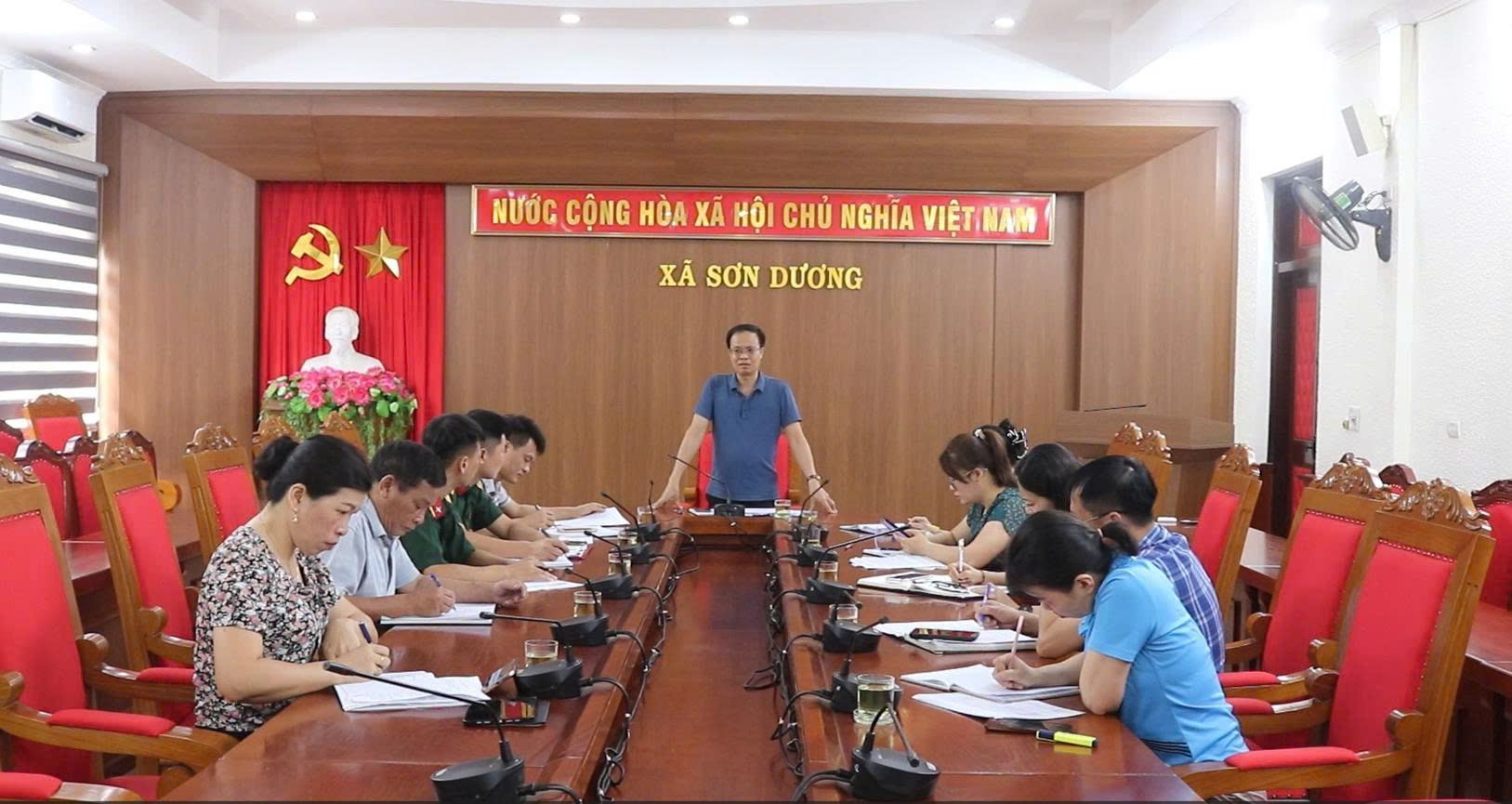 UBND xã Sơn Dương triển khai công tác tham gia lấy mẫu hài cốt liệt sĩ phục vụ giám định ADN