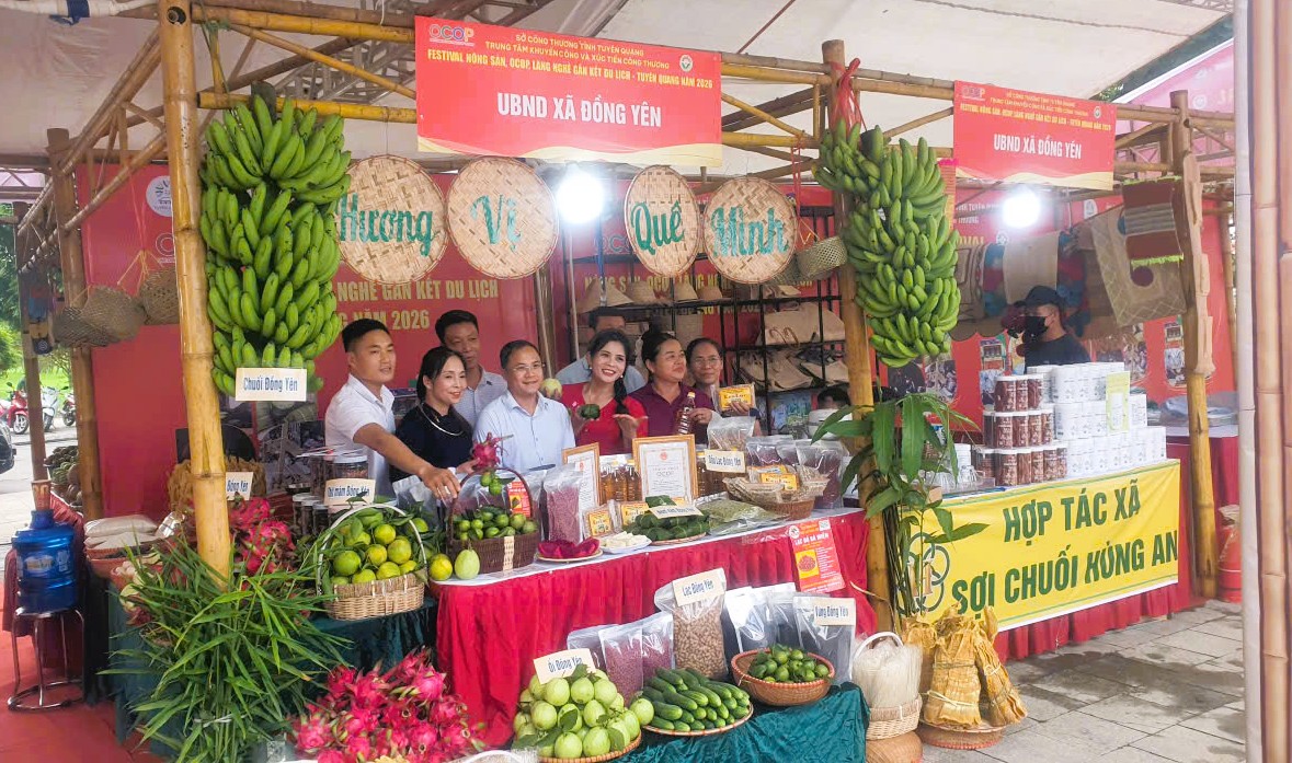 Xã Đồng Yên tham gia Festival nông sản, OCOP, làng nghề gắn kết du lịch - Tuyên Quang năm 2026