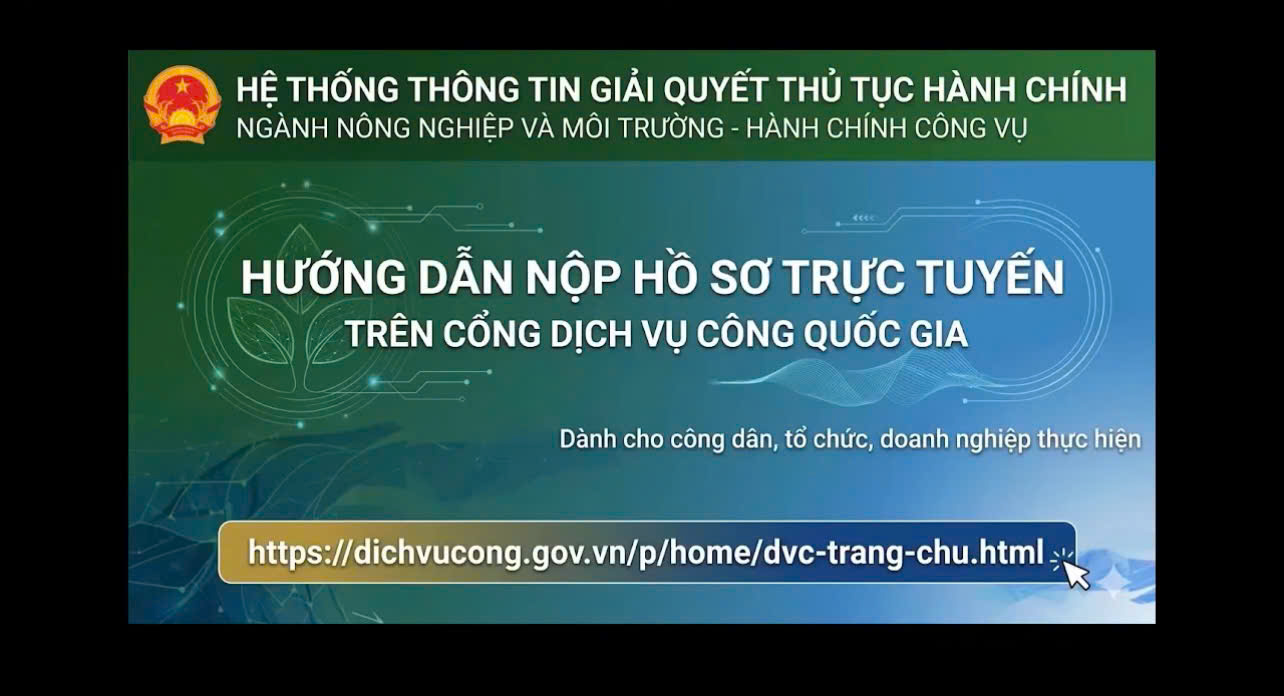 Hướng dẫn Nộp hồ sơ hồ  trên hệ thống dịch vụ công Quốc gia