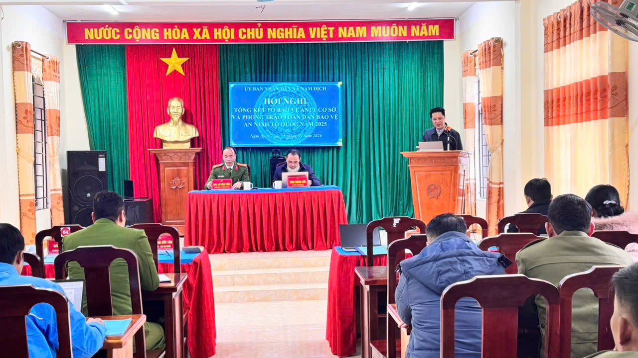  UBND XÃ NẬM DỊCH TỔNG KẾT CÔNG TÁC BẢO VỆ AN NINH TRẬT TỰ CƠ SỞ VÀ PHONG TRÀO TOÀN DÂN BẢO VỆ AN NINH TỔ QUỐC NĂM 2025