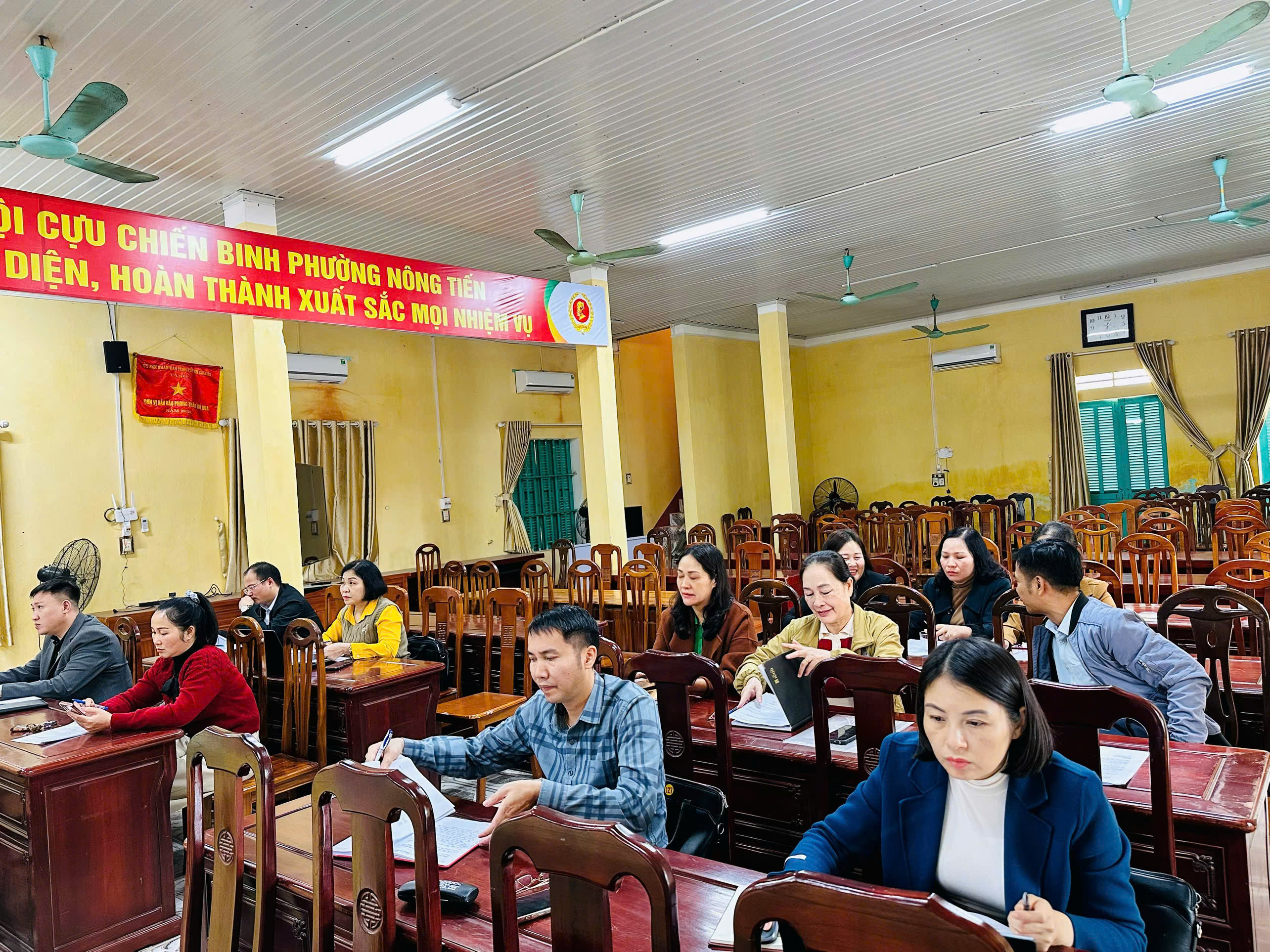 Hội nghị triển khai Hướng dẫn giới thiệu người ứng cử tham gia bầu cử Hội đồng nhân dân phường Nông Tiến nhiệm kỳ 2026 - 2031