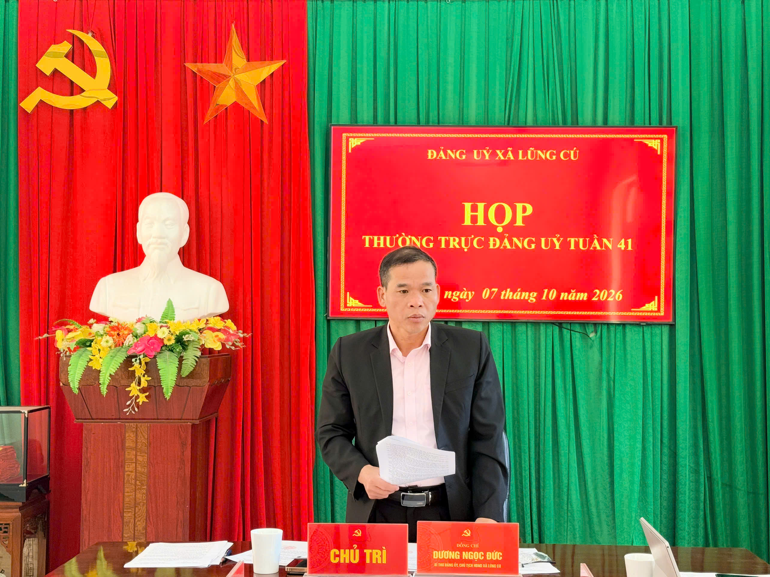 ĐẢNG ỦY XÃ LŨNG CÚ TỔ CHỨC HỌP THƯỜNG TRỰC TUẦN 41 QUYẾT NGHỊ NHIỀU NỘI DUNG TRỌNG TÂM