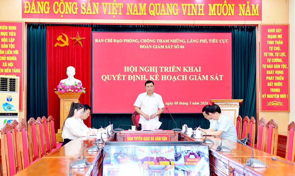 Giám sát việc lãnh đạo, chỉ đạo, triển khai thực hiện công tác cán bộ đối với Ban Thường vụ Đảng uỷ 10 xã, phường