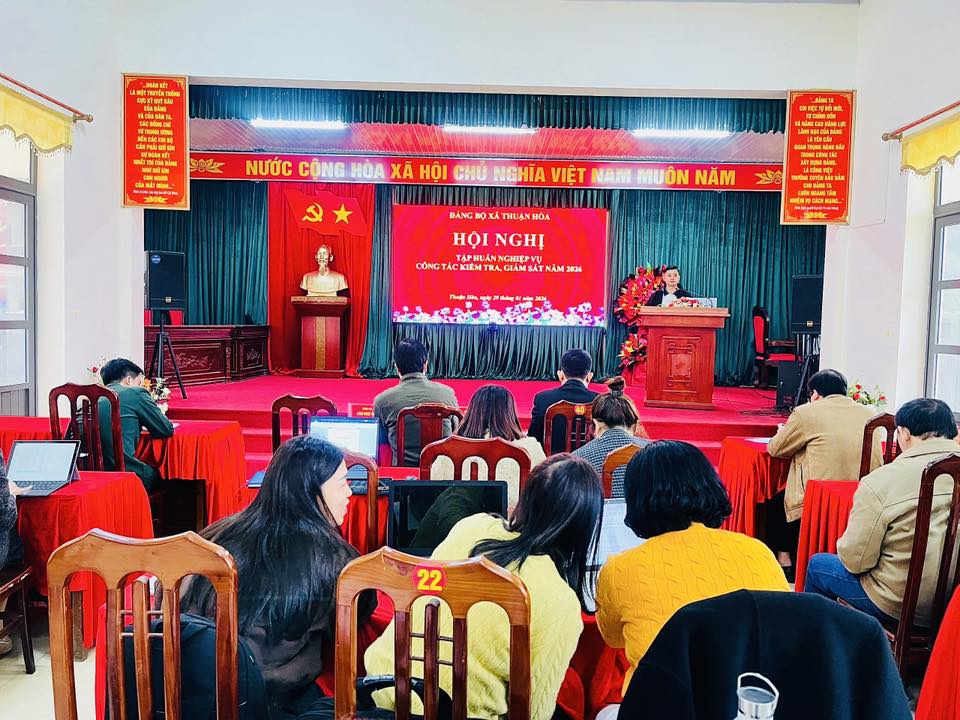 Thuận Hòa tổ chức hội nghị tập huấn nghiệp vụ công tác kiểm tra giám sát năm 2026