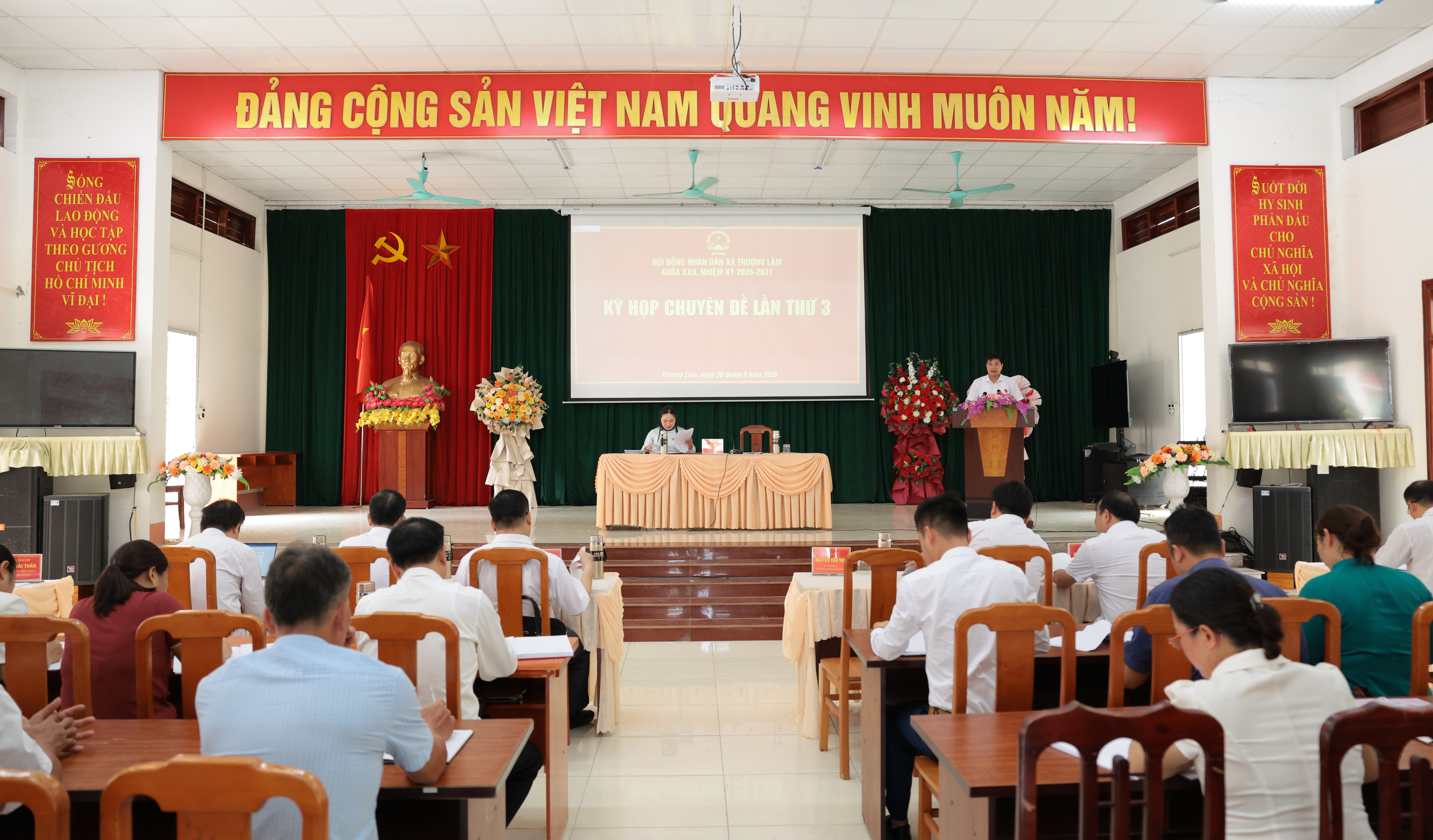 HĐND xã Thượng Lâm khóa XXII, nhiệm kỳ 2026 - 2031 tổ chức kỳ họp chuyên đề lần thứ 3