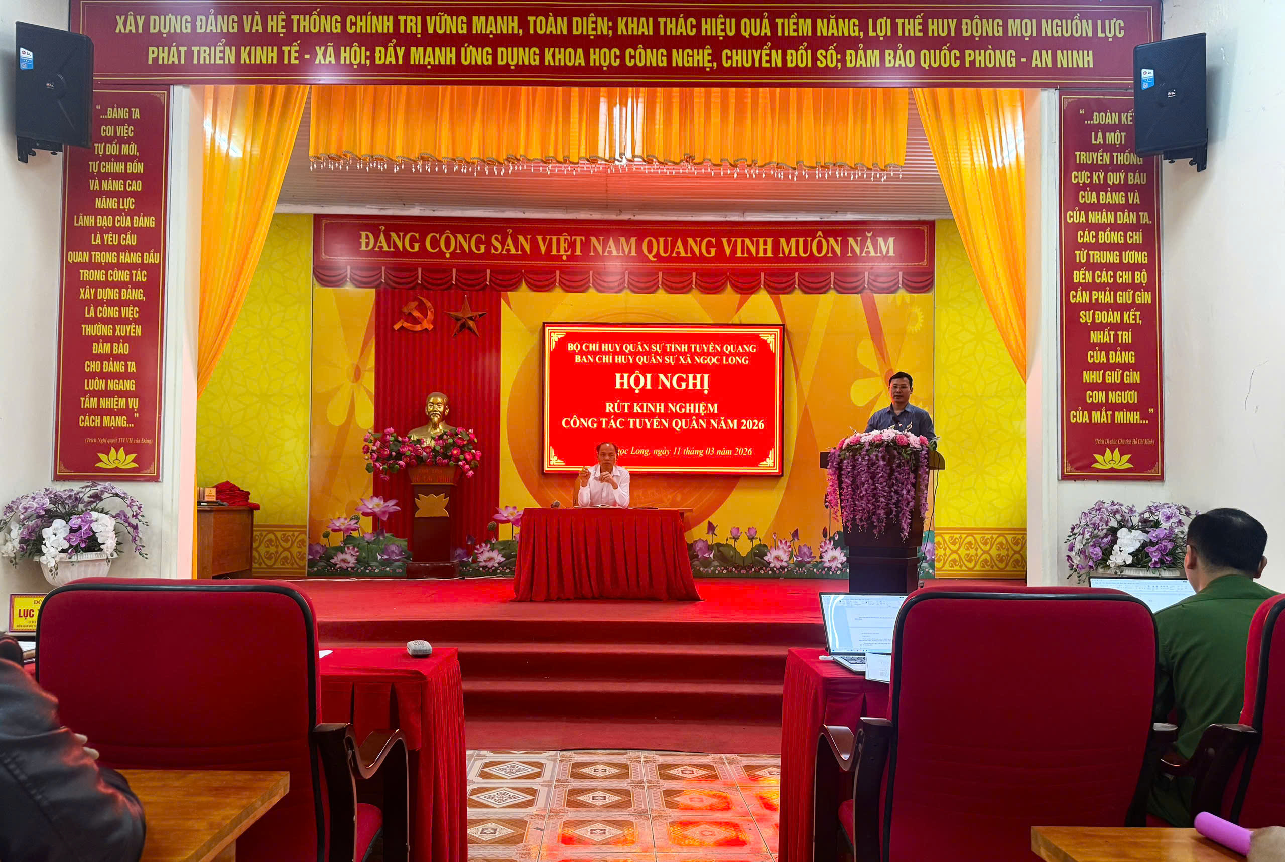 Xã Ngọc Long rút kinh nghiệm công tác tuyển quân năm 2026, triển khai nhiệm vụ tuyển quân năm 2027