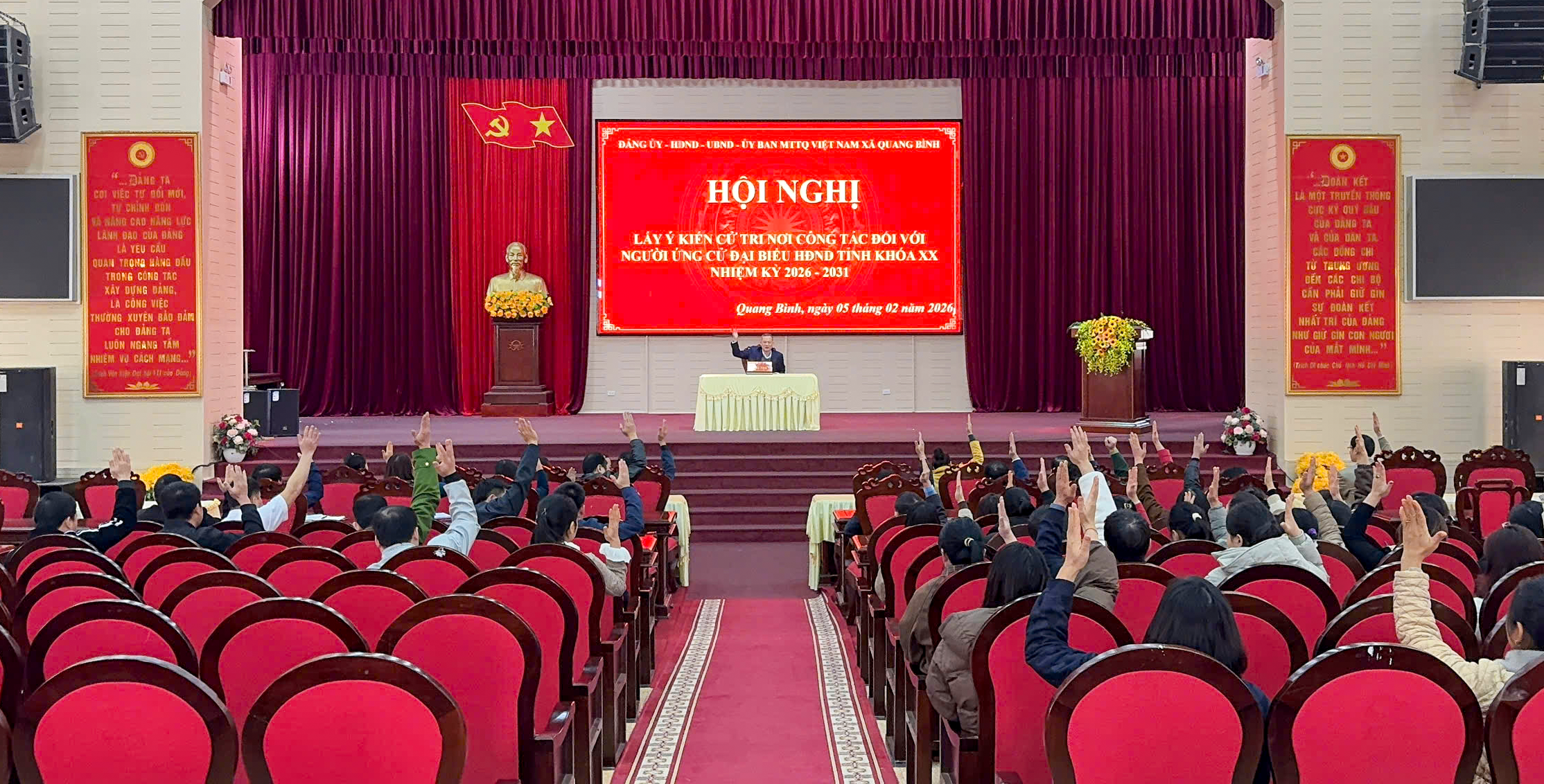 QUANG BÌNH TỔ CHỨC HỘI NGHỊ LẤY Ý KIẾN CỬ TRI NƠI CÔNG TÁC ĐỐI VỚI NGƯỜI ỨNG CỬ ĐẠI BIỂU HĐND TỈNH KHÓA XX, NHIỆM KỲ 2026–2031