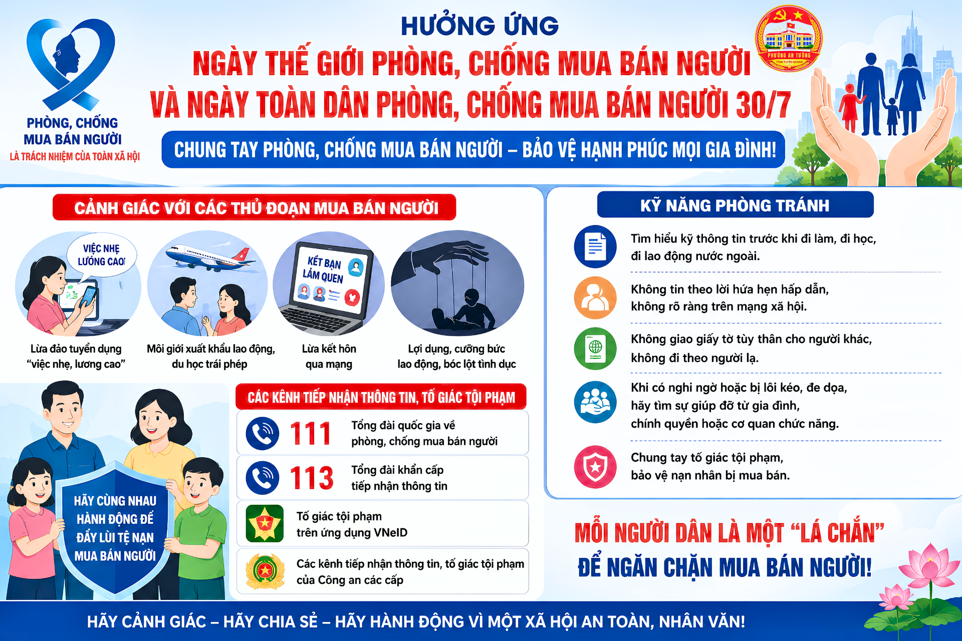 Hưởng ứng Ngày Thế giới phòng, chống mua bán người và Ngày toàn dân phòng, chống mua bán người 30/7/2026