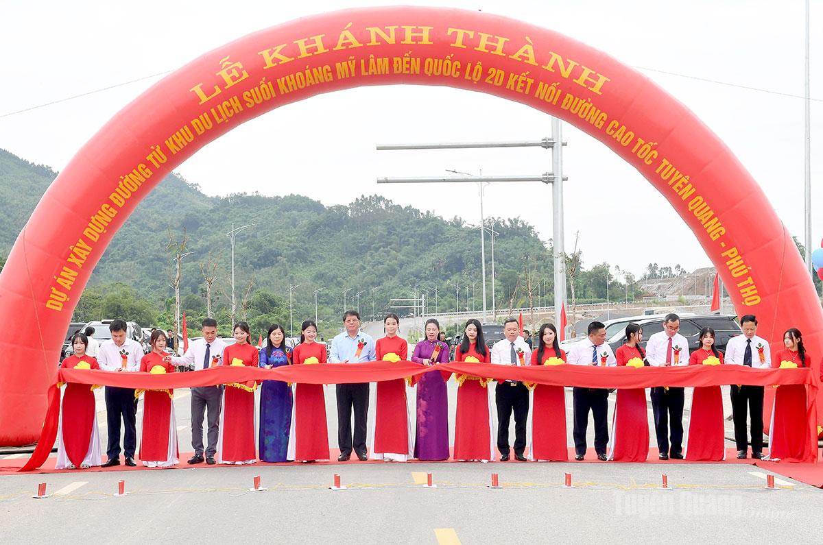 Khánh thành tuyến đường kết nối Khu du lịch suối khoáng Mỹ Lâm với đường cao tốc Tuyên Quang - Phú Thọ ​