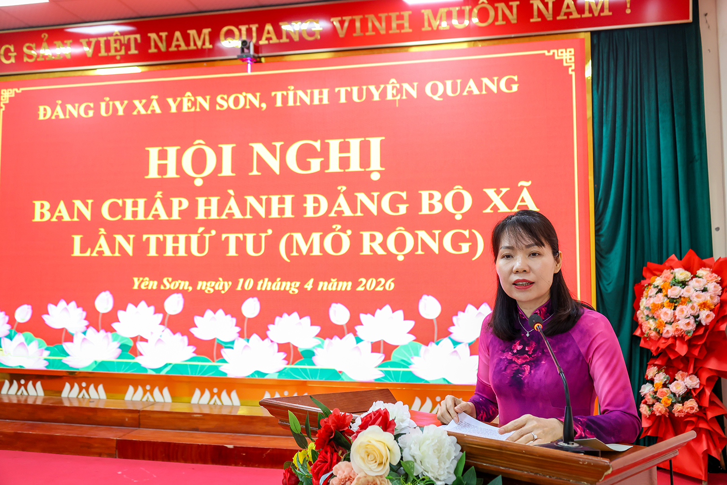Hội nghị Ban Chấp hành Đảng bộ xã Yên Sơn lần thứ tư (Mở rộng)