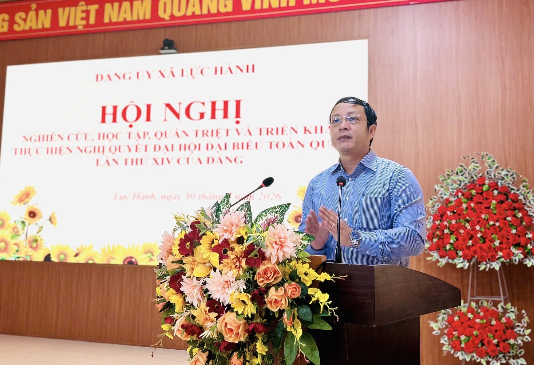 LỰC HÀNH TỔ CHỨC HỘI NGHỊ QUÁN TRIỆT NGHỊ QUYẾT ĐẠI HỘI ĐẠI BIỂU TOÀN QUỐC LẦN THỨ XIV CỦA ĐẢNG