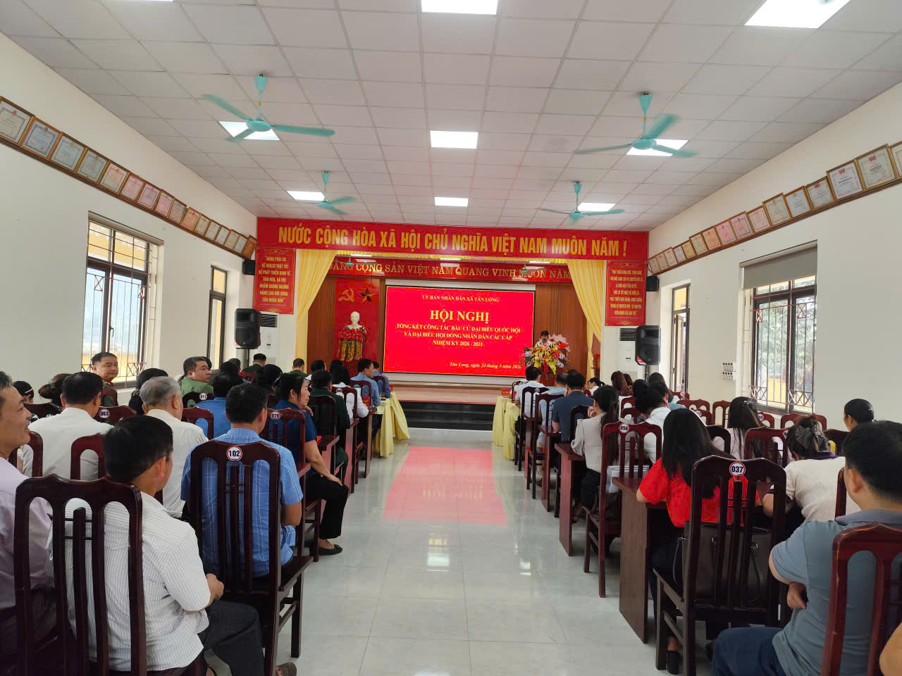 Tân Long Hội nghị tổng kết công tác bầu cử đại biểu Quốc hội khóa XVI và bầu cử đại biểu HĐND các cấp nhiệm kỳ 2026–2031