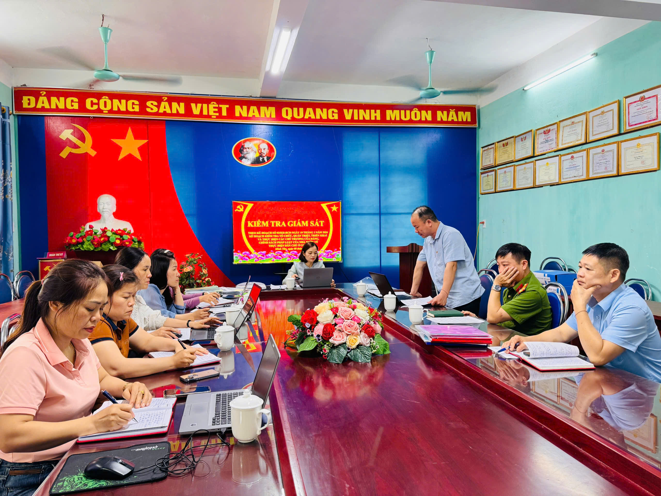 Xã Minh Tân tổ chức kiểm tra, giám sát việc thực hiện quy chế dân chủ ở cơ sở 