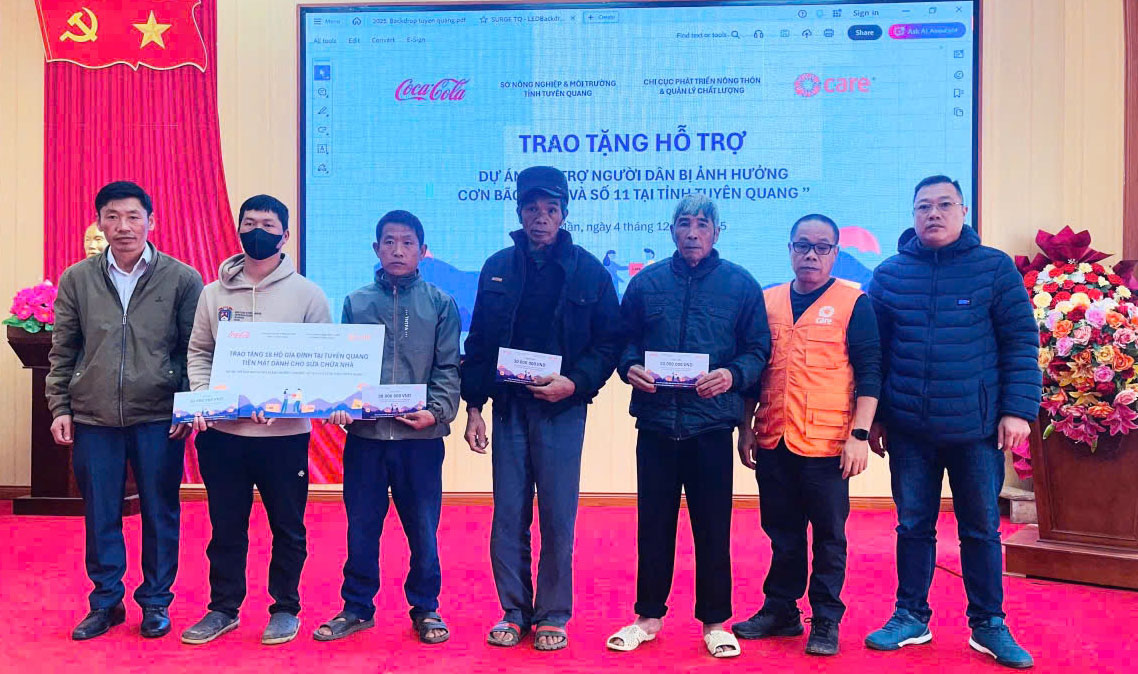 Tuyên Quang - Hiệu quả từ khoản viện trợ khẩn cấp của tổ chức Care quốc tế sau thiên tai