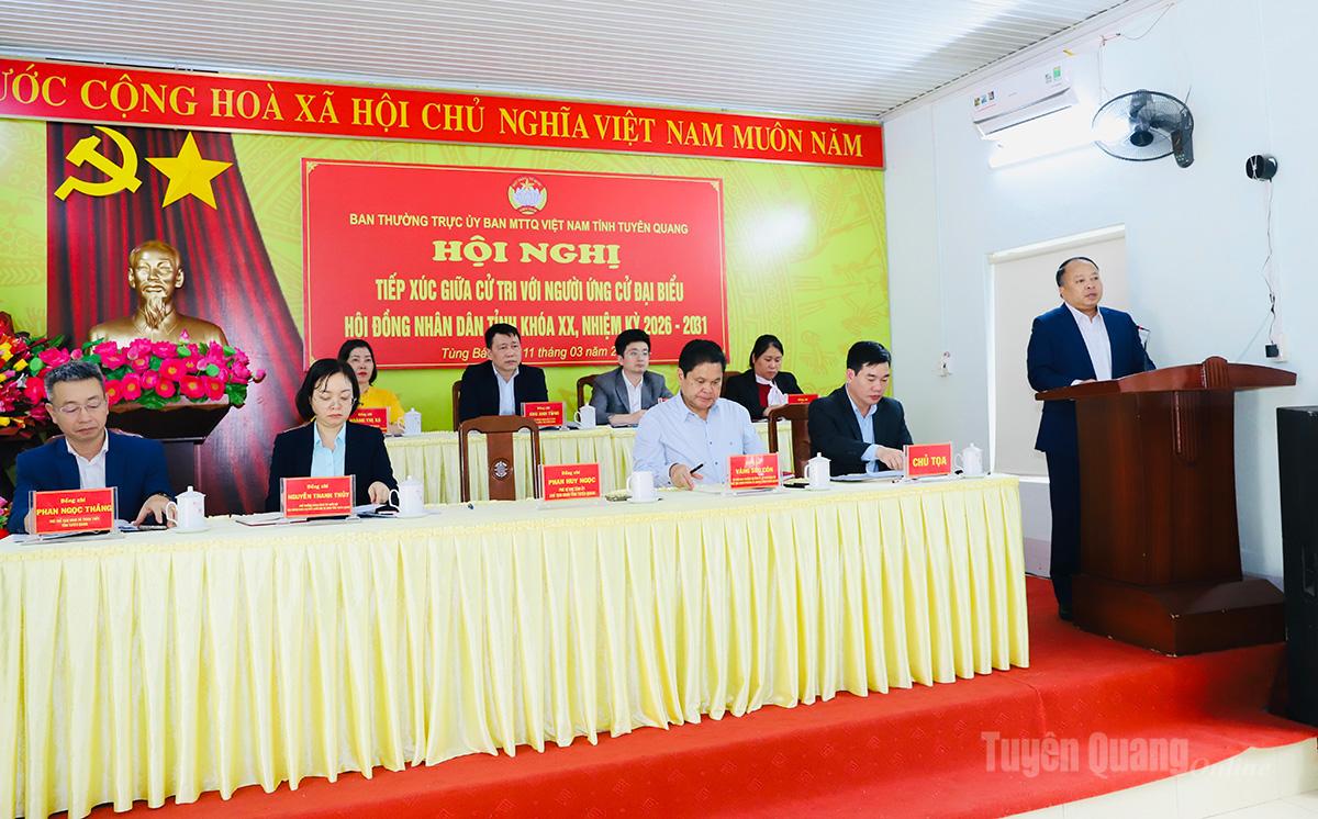 Cử tri xã Tùng Bá đ  ồng thuận cao trước chương trình hành động của các ứng cử viên đại biểu HĐND tỉnh đơn vị bầu cử số 10