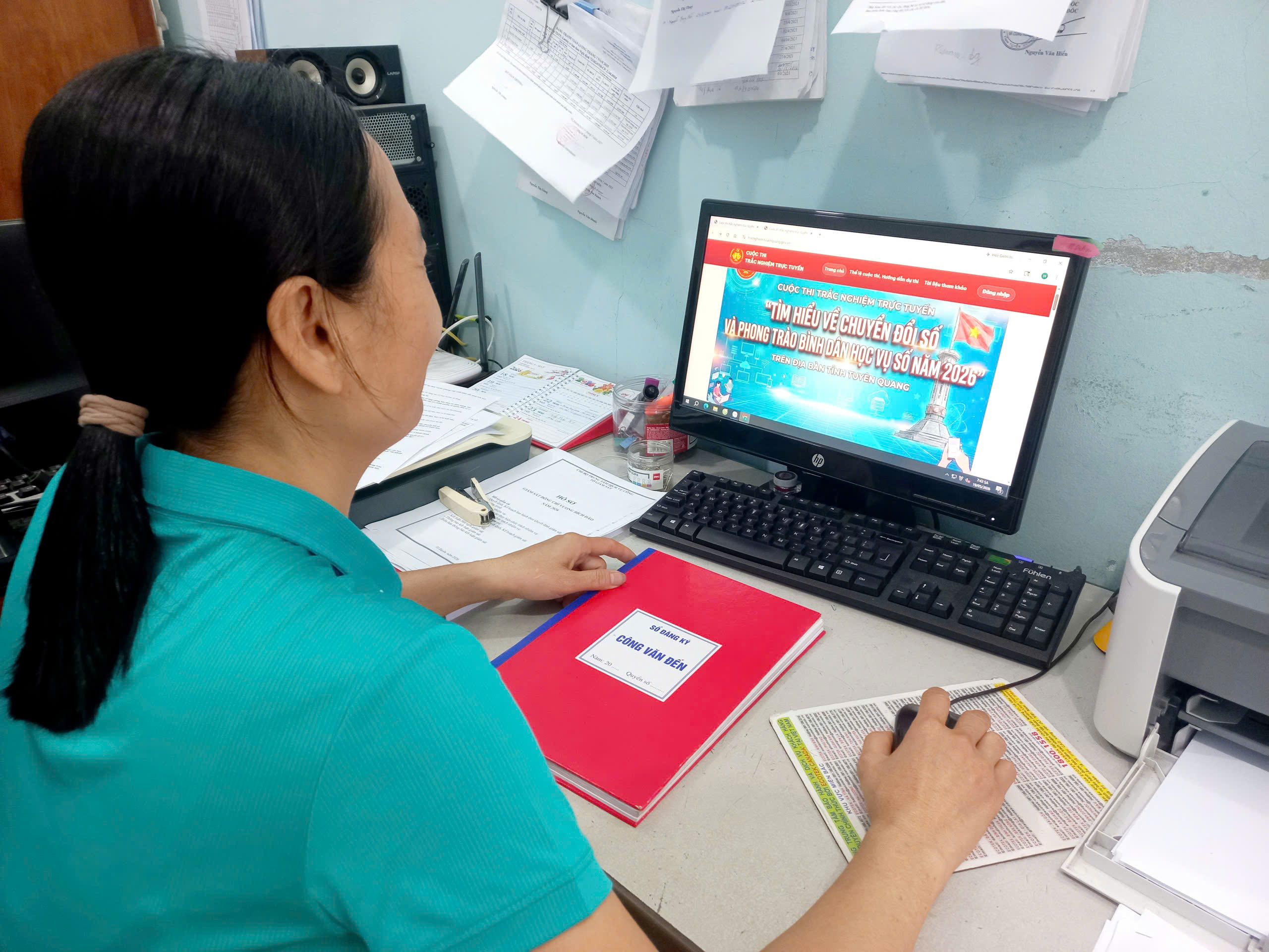 Xã Vị Xuyên tích cực tham gia Cuộc thi trắc nghiệm trực tuyến “Tìm hiểu về Chuyển đổi số và Phong trào Bình dân học vụ số” năm 2026 trên địa bàn tỉnh Tuyên Quang