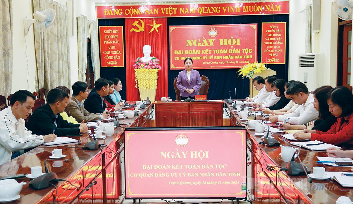 Cơ quan Đảng ủy UBND tỉnh tổ chức Ngày hội Đại đoàn kết toàn dân tộc