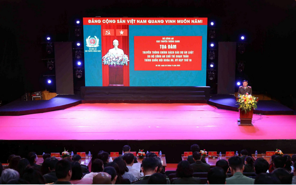 TỌA ĐÀM TRUYỀN THÔNG CHÍNH SÁCH CÁC DỰ ÁN LUẬT DO BỘ CÔNG AN CHỦ TRÌ SOẠN THẢO