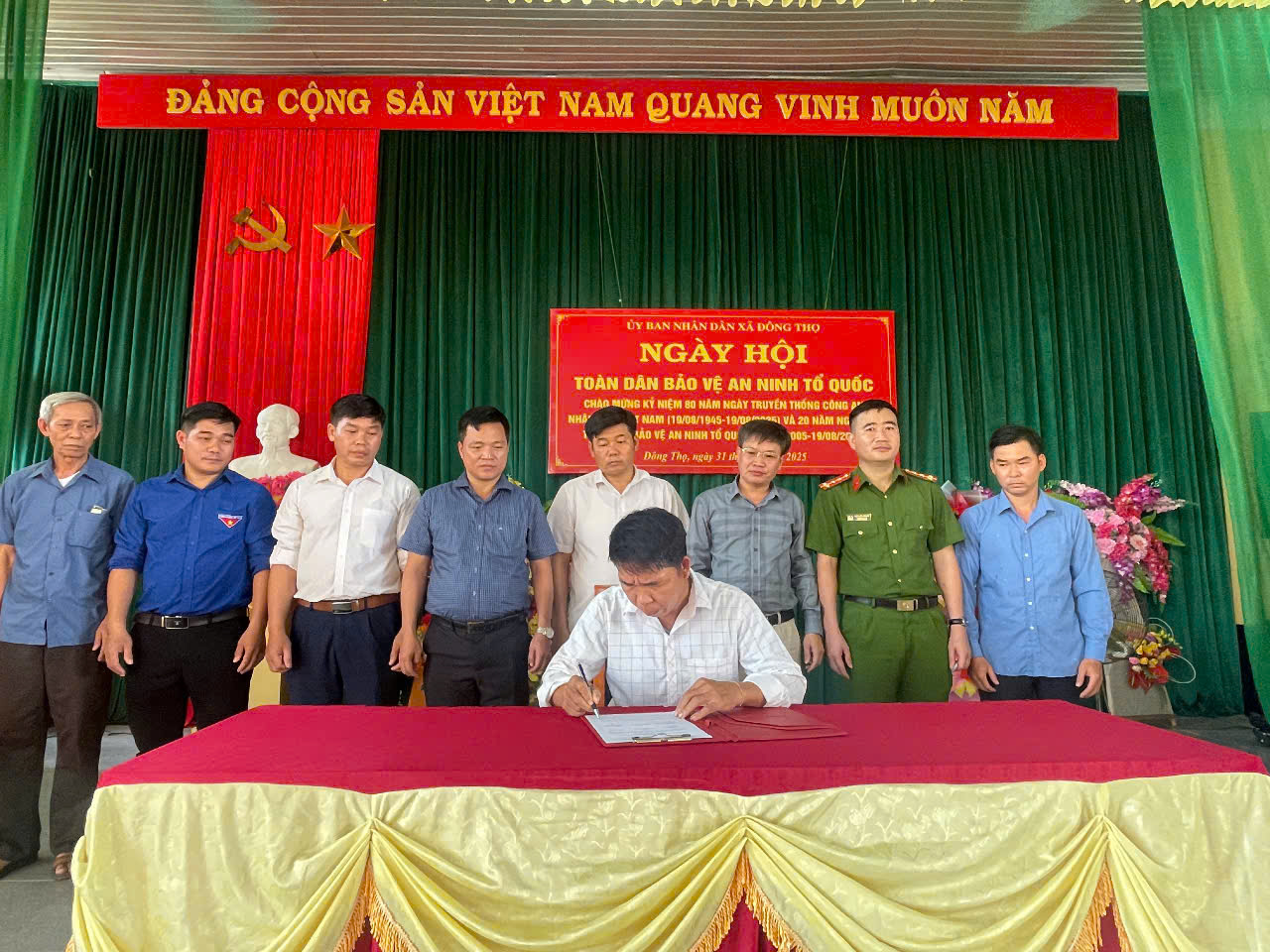 XÃ ĐÔNG THỌ TỔ CHỨC THÀNH CÔNG NGÀY HỘI TOÀN DÂN BẢO VỆ AN NINH TỔ QUỐC