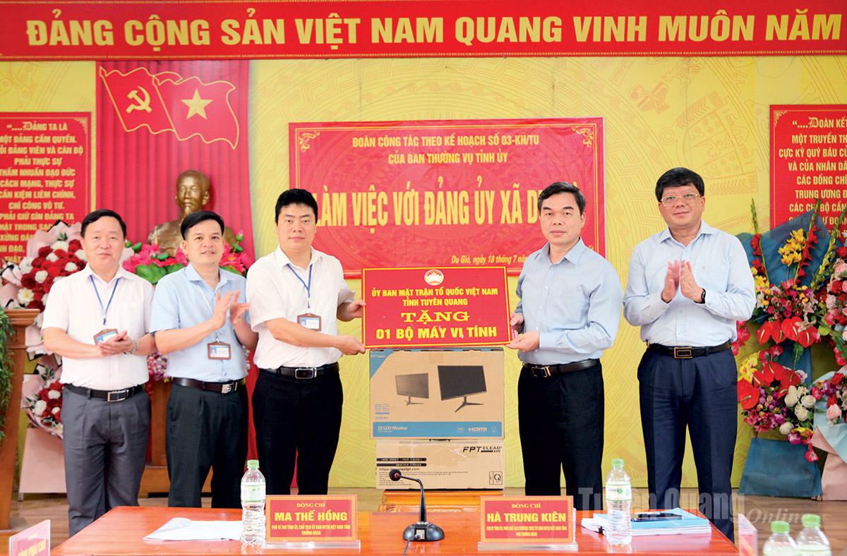 Phó Bí thư Tỉnh ủy Ma Thế Hồng làm việc với các xã Du Già, Đường Thượng