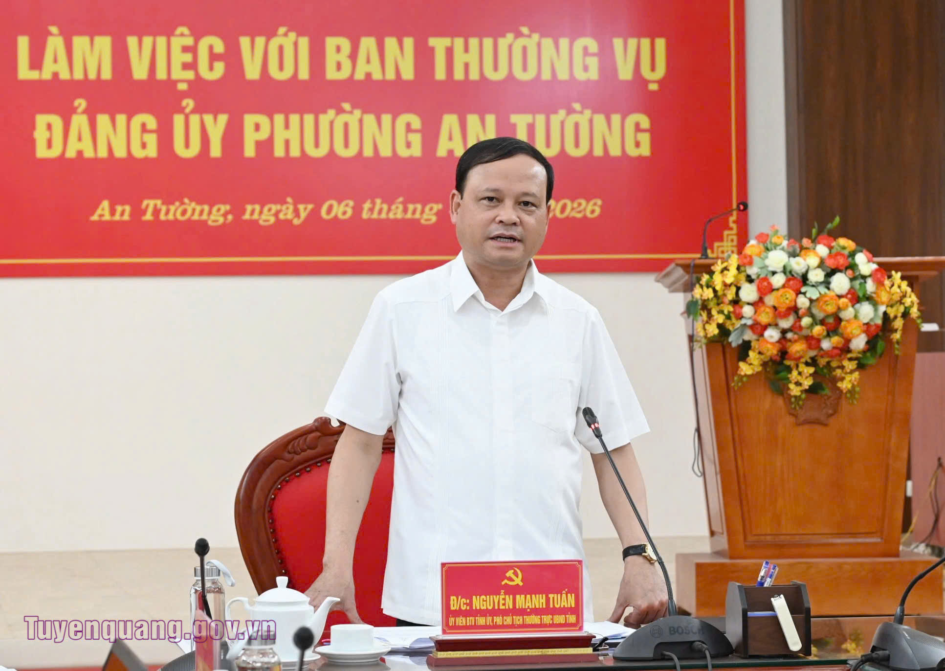 Đoàn kiểm tra, giám sát số 274 làm việc với Đảng ủy phường An Tường