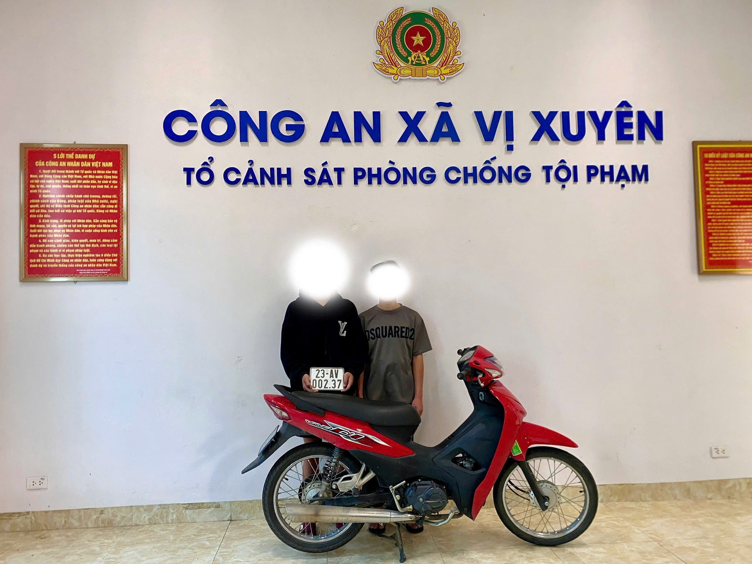 NHANH CHÓNG LÀM RÕ VỤ TRỘM XE MÔ TÔ, THU HỒI TÀI SẢN CHO NGƯỜI DÂN