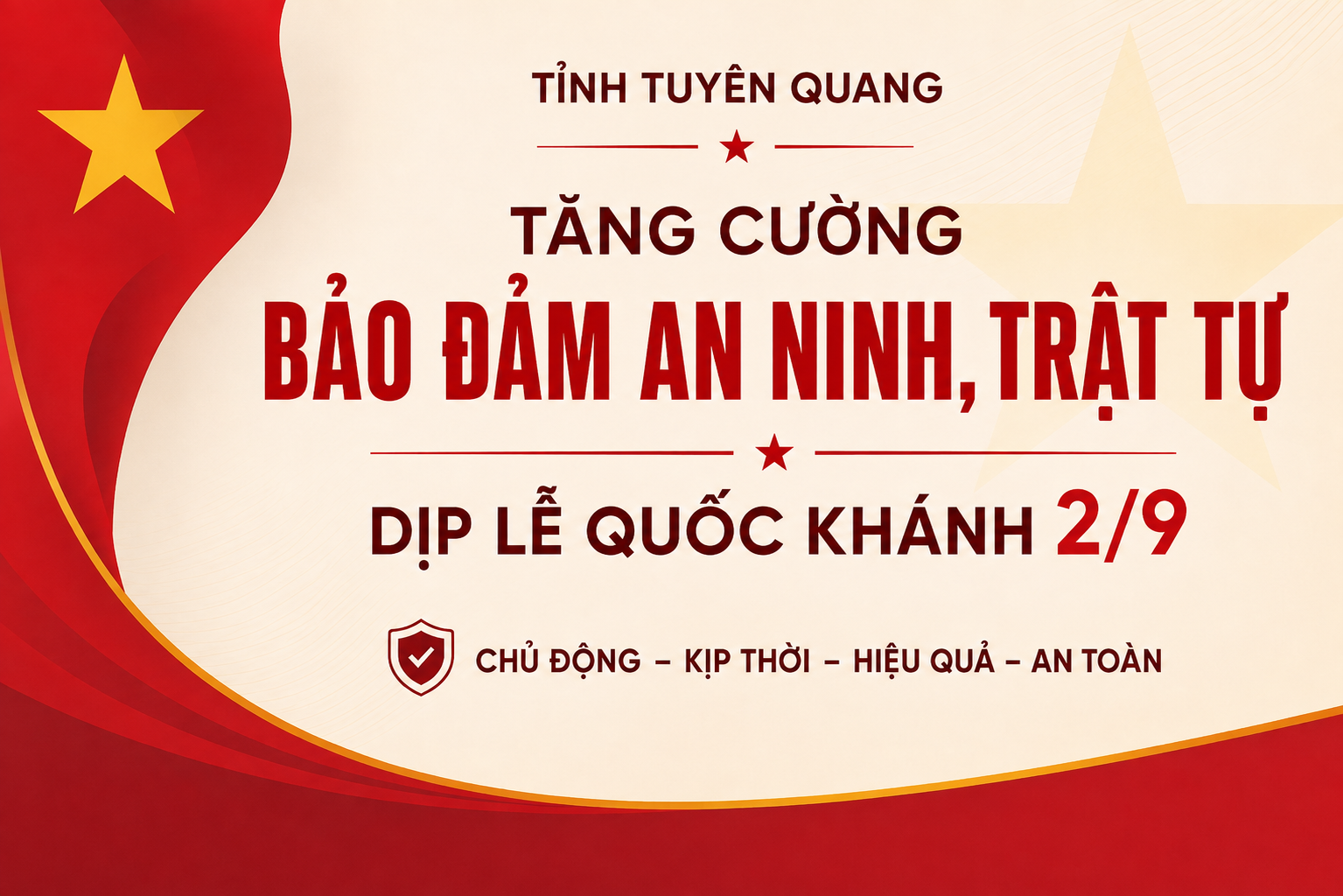 Tăng cường bảo đảm an ninh, trật tự dịp Quốc khánh 2/9