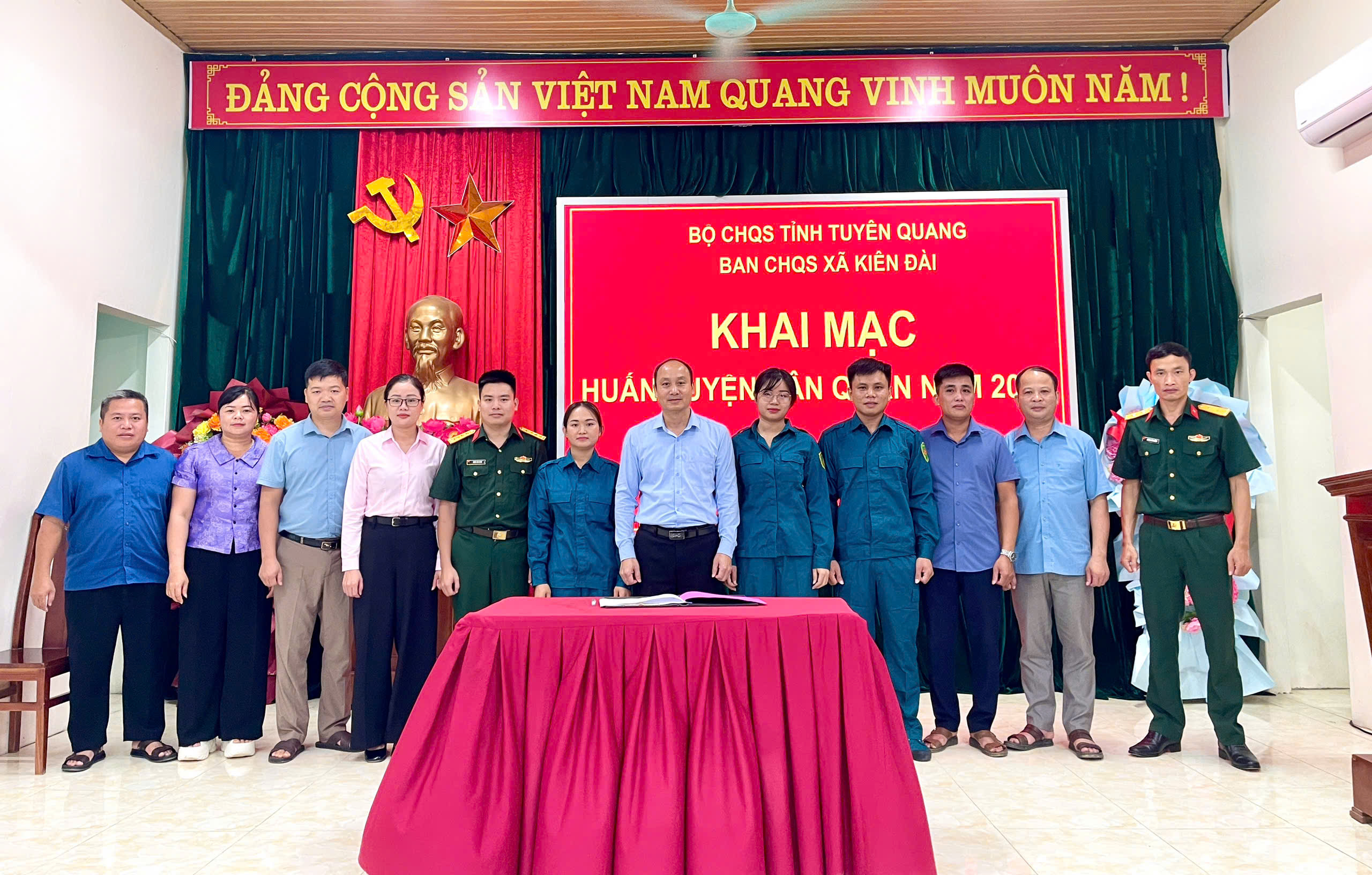 Kiên Đài: Khai mạc huấn luyện dân quân năm 2026