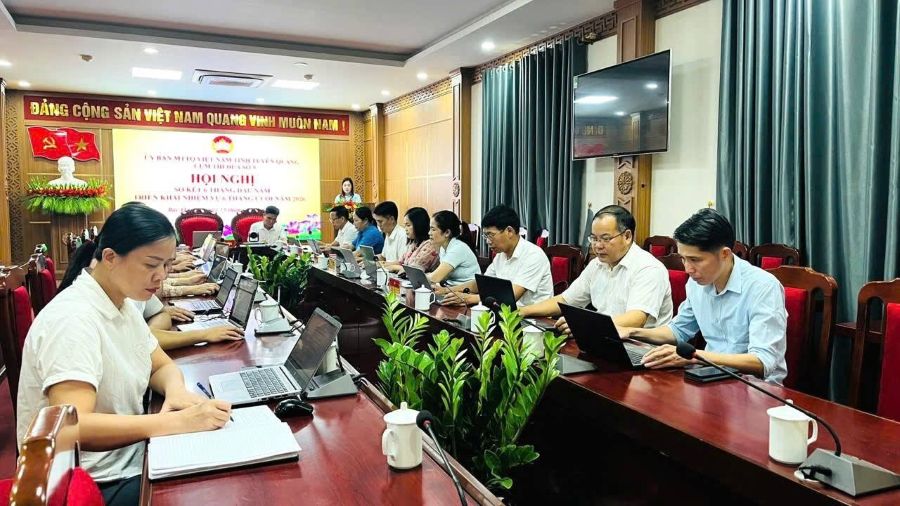 Cụm thi đua số 09 sơ kết công tác Mặt trận 6 tháng đầu năm 2026