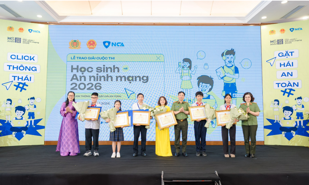 TRAO GIẢI CUỘC THI “HỌC SINH VỚI AN NINH MẠNG 2026”