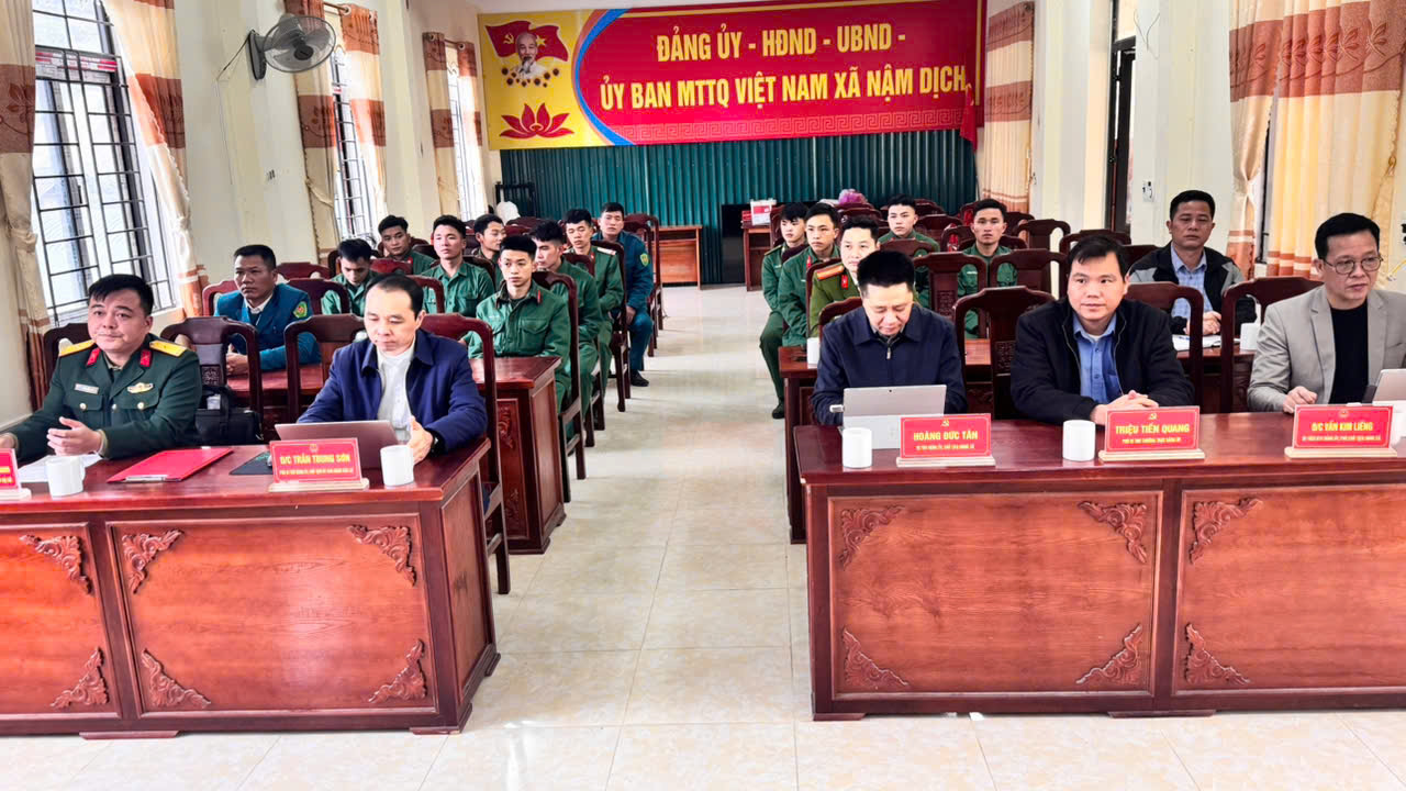 UBND xã Nậm Dịch Tổ Chức Lễ Đón Nhận Quân Nhân Hoàn Thành Nghĩa Vụ Quân Sự Trở Về Địa Phương Năm 2026