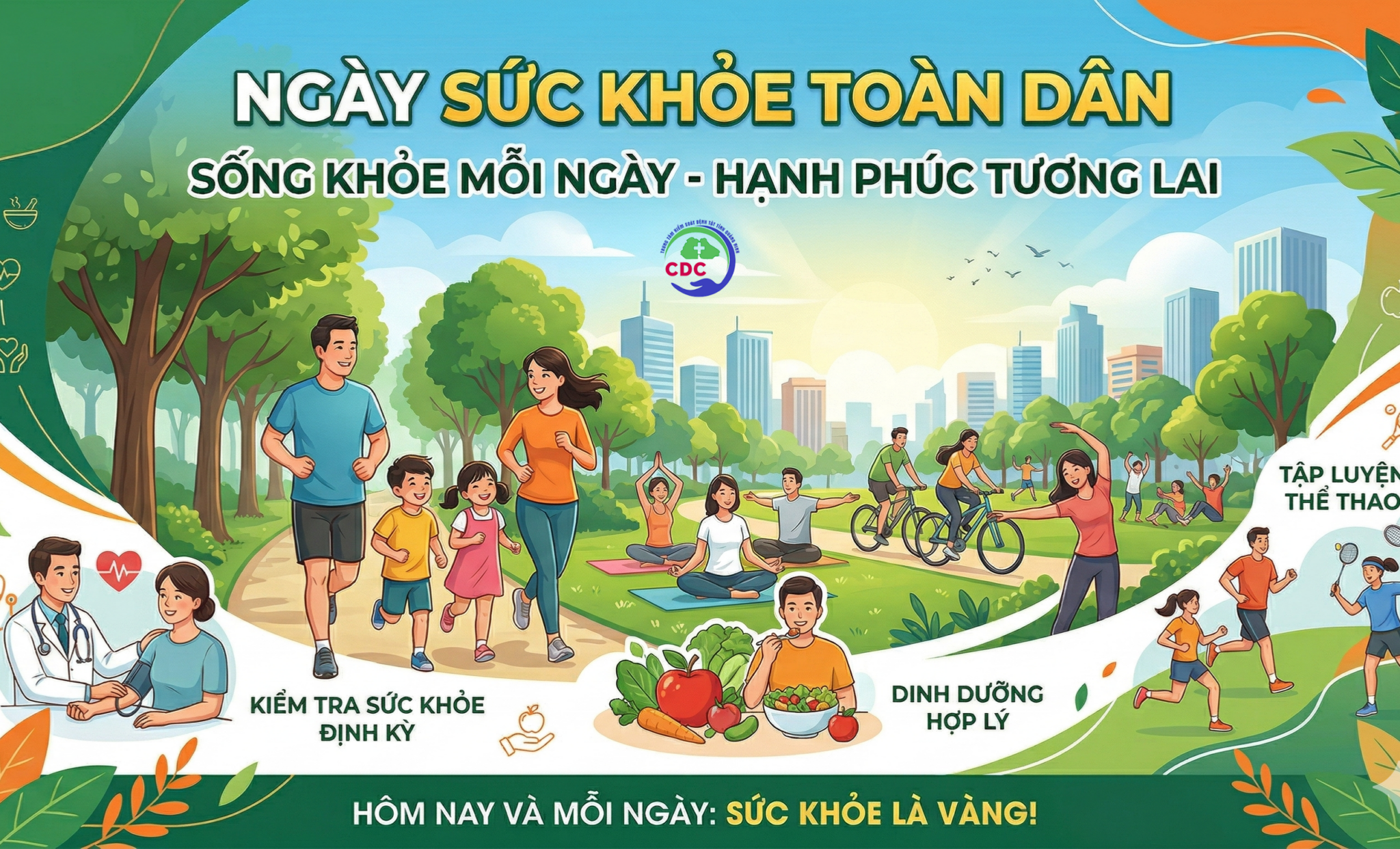 HƯỞNG ỨNG NGÀY SỨC KHỎE TOÀN DÂN VIỆT NAM 07/4/2026: CHỦ ĐỘNG PHÒNG BỆNH VÌ MỘT VIỆT NAM KHỎE MẠNH
