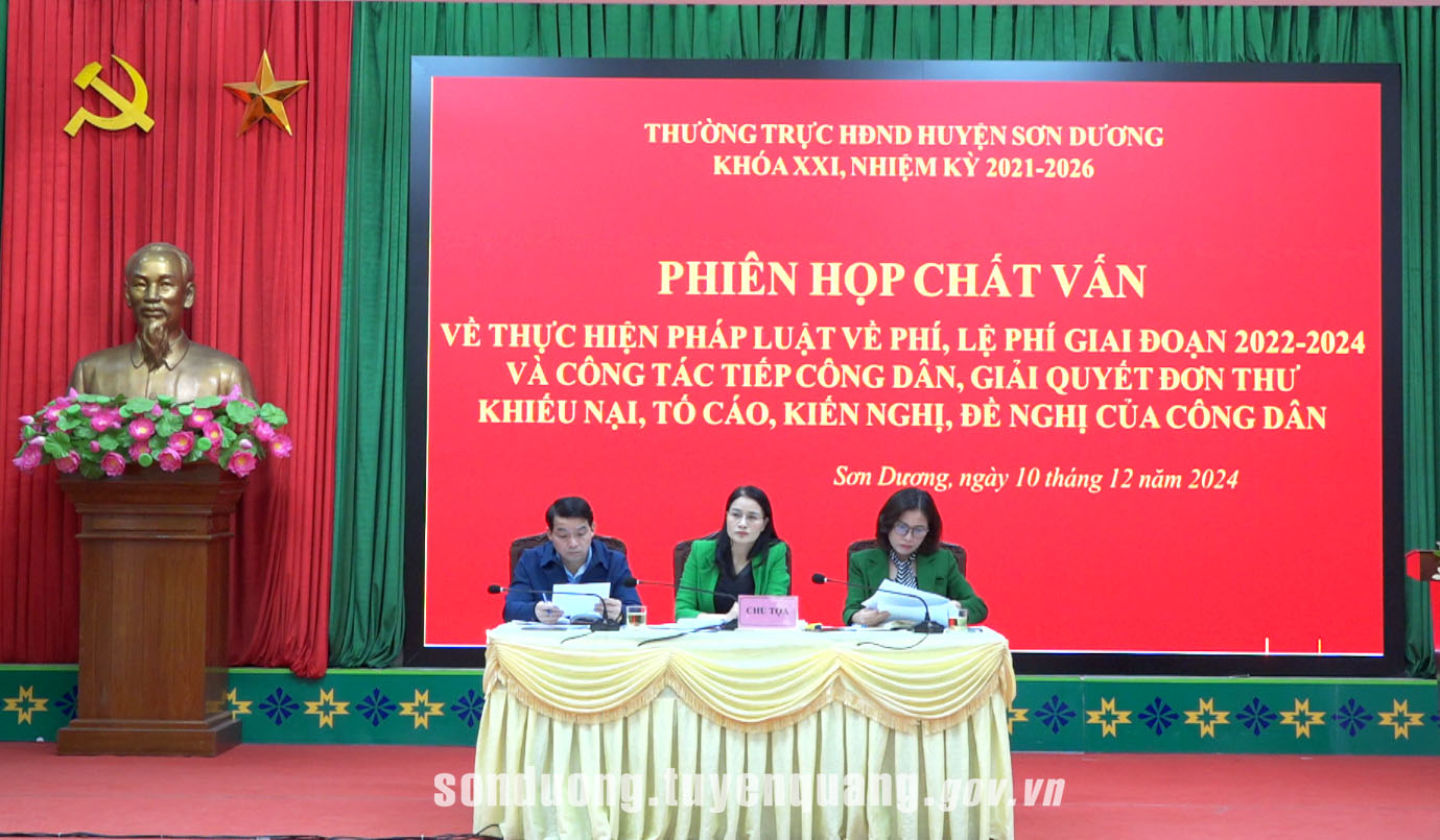 Phiên họp chất vấn về việc thực hiện Quy định của pháp luật về phí, lệ