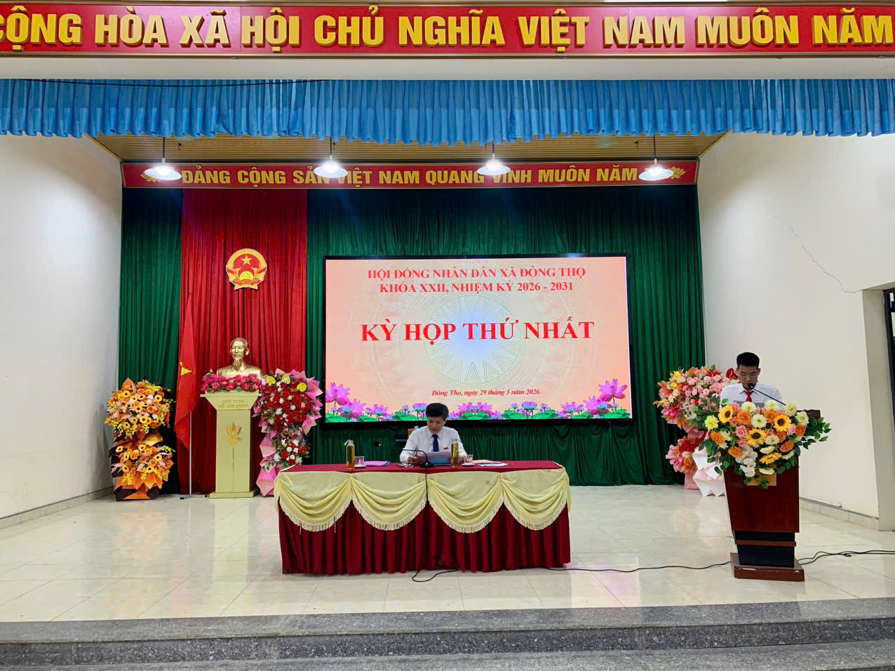 Kỳ họp thứ nhất HĐND xã Đông Thọ khóa XXII, nhiệm kỳ 2026–2031