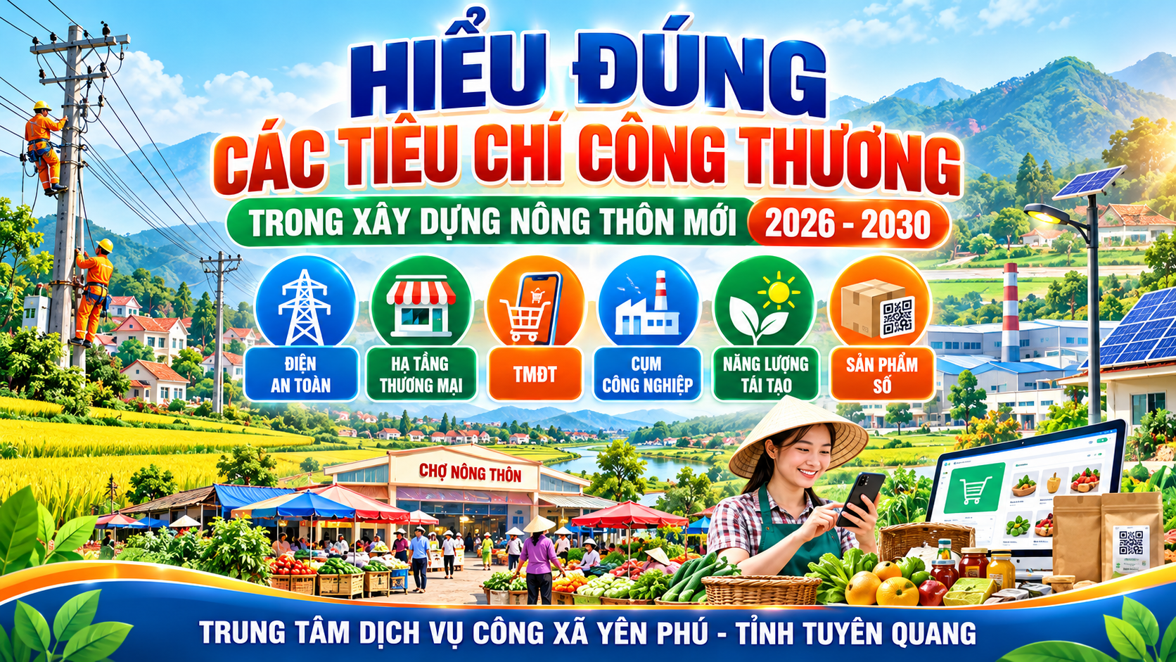 Các tiêu chí trong xây dựng nông thôn mới giai đoạn 2026–2030