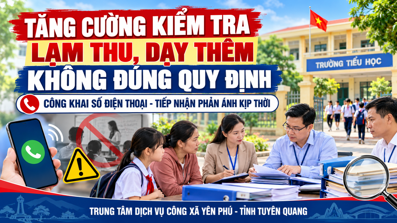 TĂNG CƯỜNG KIỂM TRA, TIẾP NHẬN PHẢN ÁNH VỀ LẠM THU, TỔ CHỨC DẠY THÊM KHÔNG ĐÚNG QUY ĐỊNH