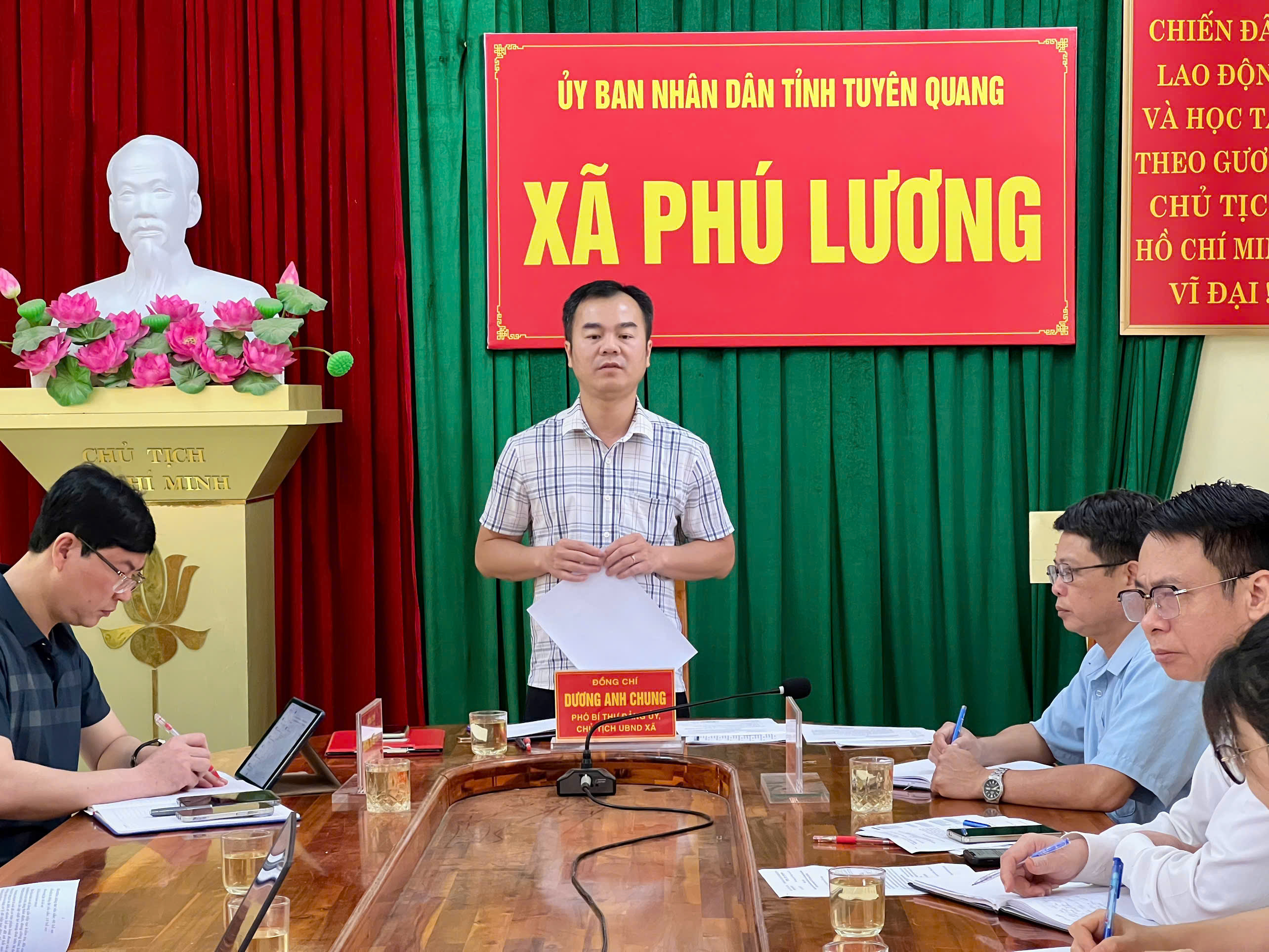 XÃ PHÚ LƯƠNG TỔ CHỨC HỌP ĐÁNH GIÁ TIẾN ĐỘ XỬ LÝ HỒ SƠ ĐẤT ĐAI TỒN ĐỌNG VÀ XÂY DỰNG CƠ SỞ DỮ LIỆU ĐẤT ĐAI